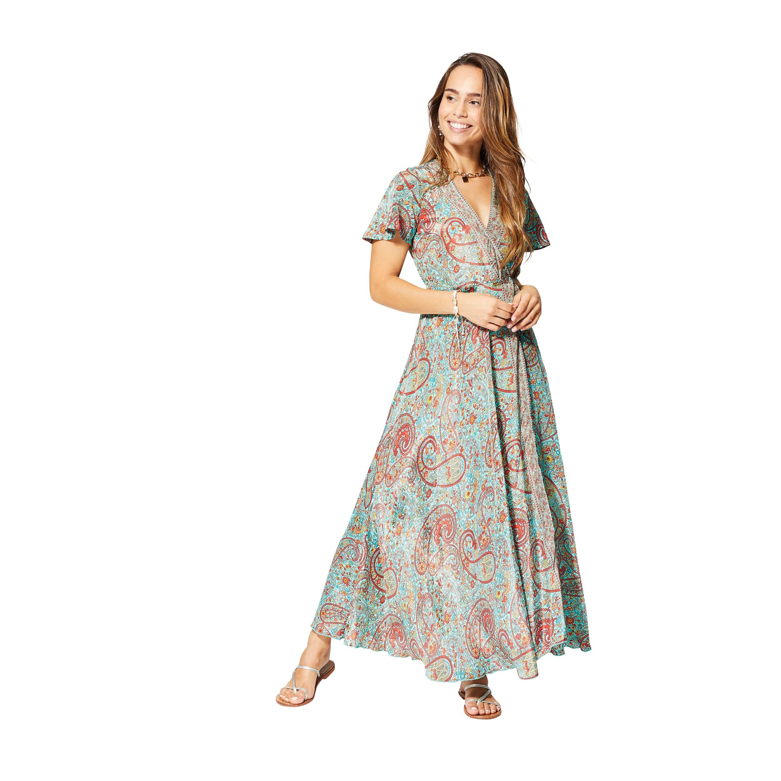 ROBE ÉTÉ LONGUE MANCHES COURTES MCMAXI0170B