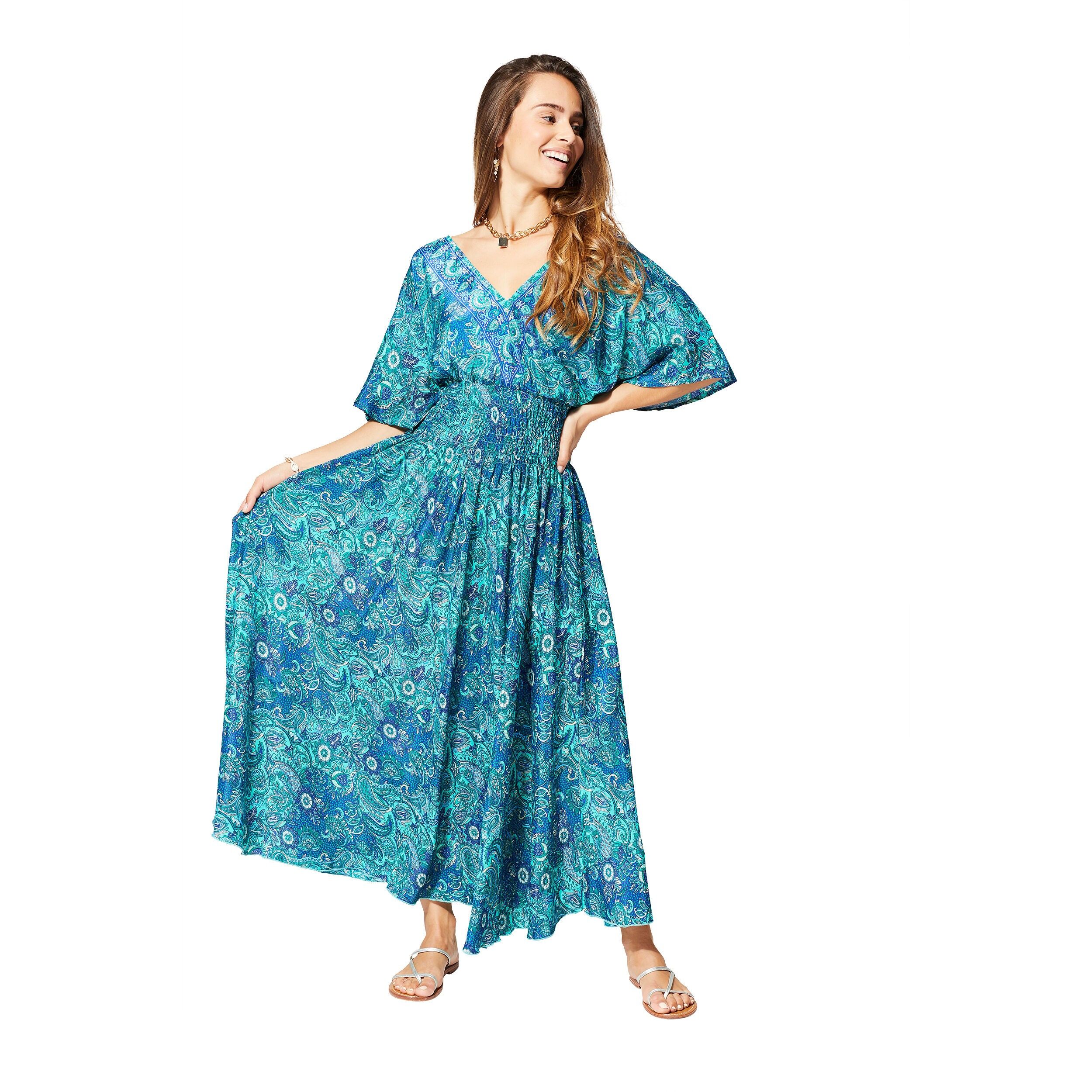 ROBE ÉTÉ LONGUE MANCHES COURTES MCMAXI0172A