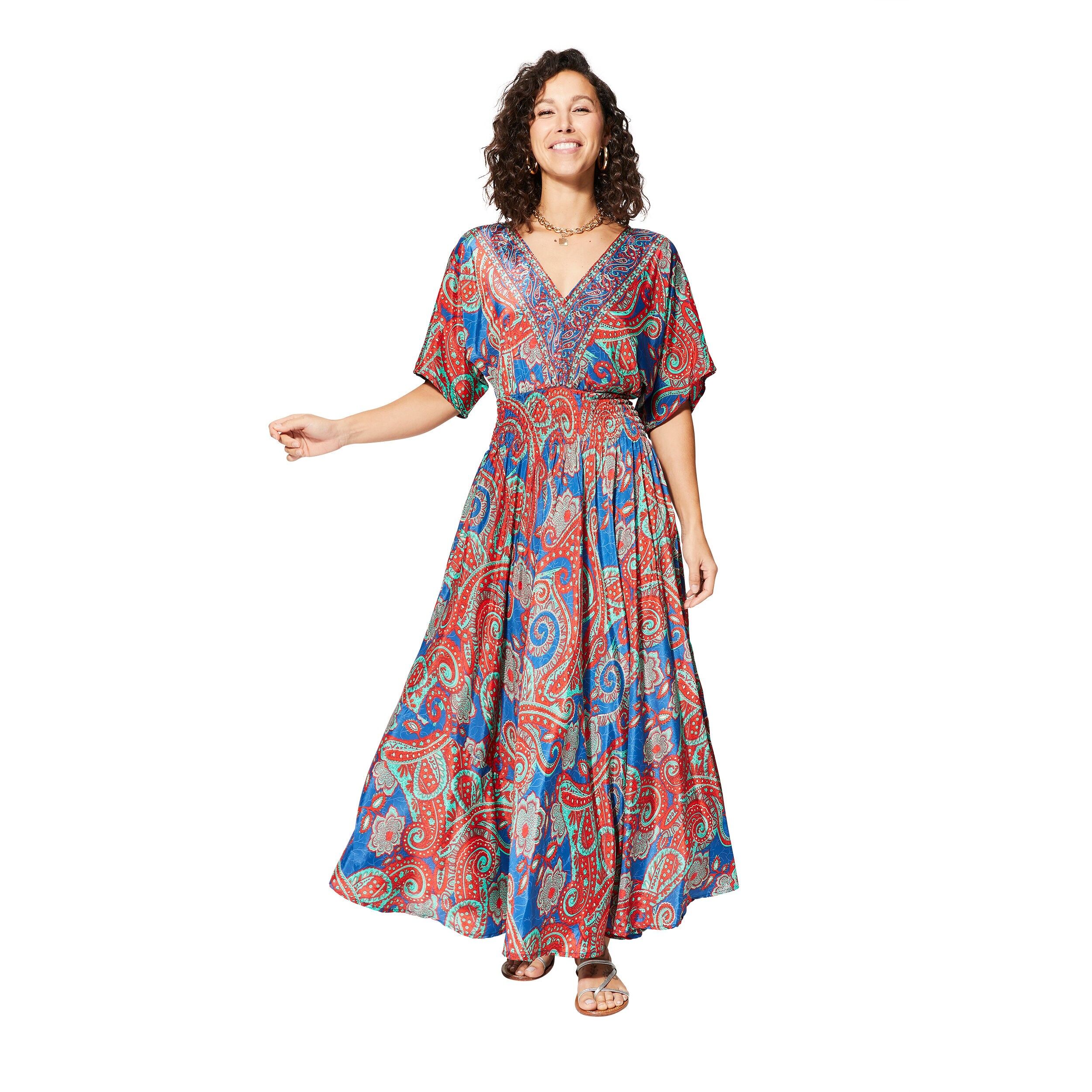 ROBE ÉTÉ LONGUE MANCHES COURTES MCMAXI0172F