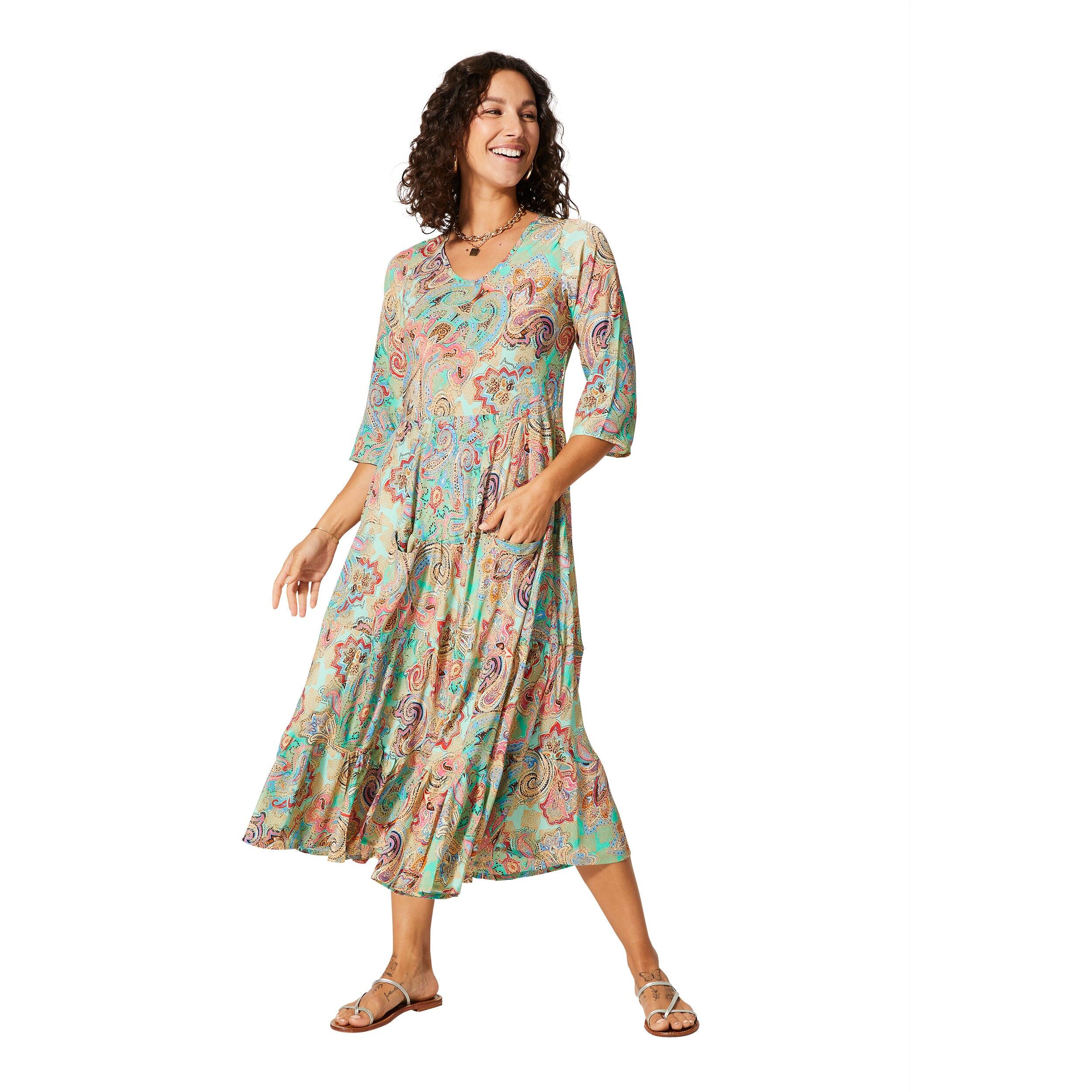 ROBE ÉTÉ MI-LONGUE MANCHES 3/4 MCMAXI0173E