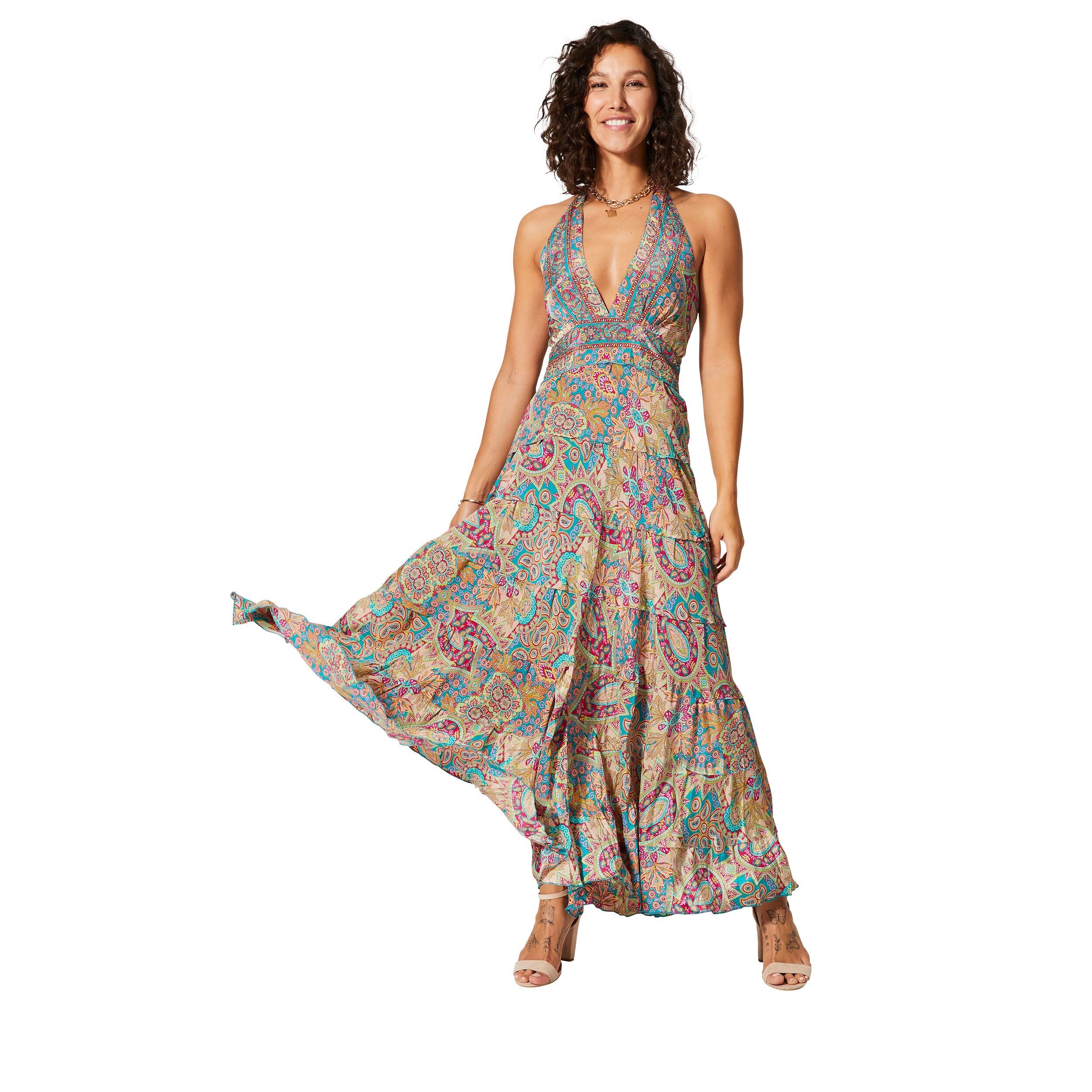 LANGES ÄRMELLOSES SOMMERKLEID MCMAXI0635I