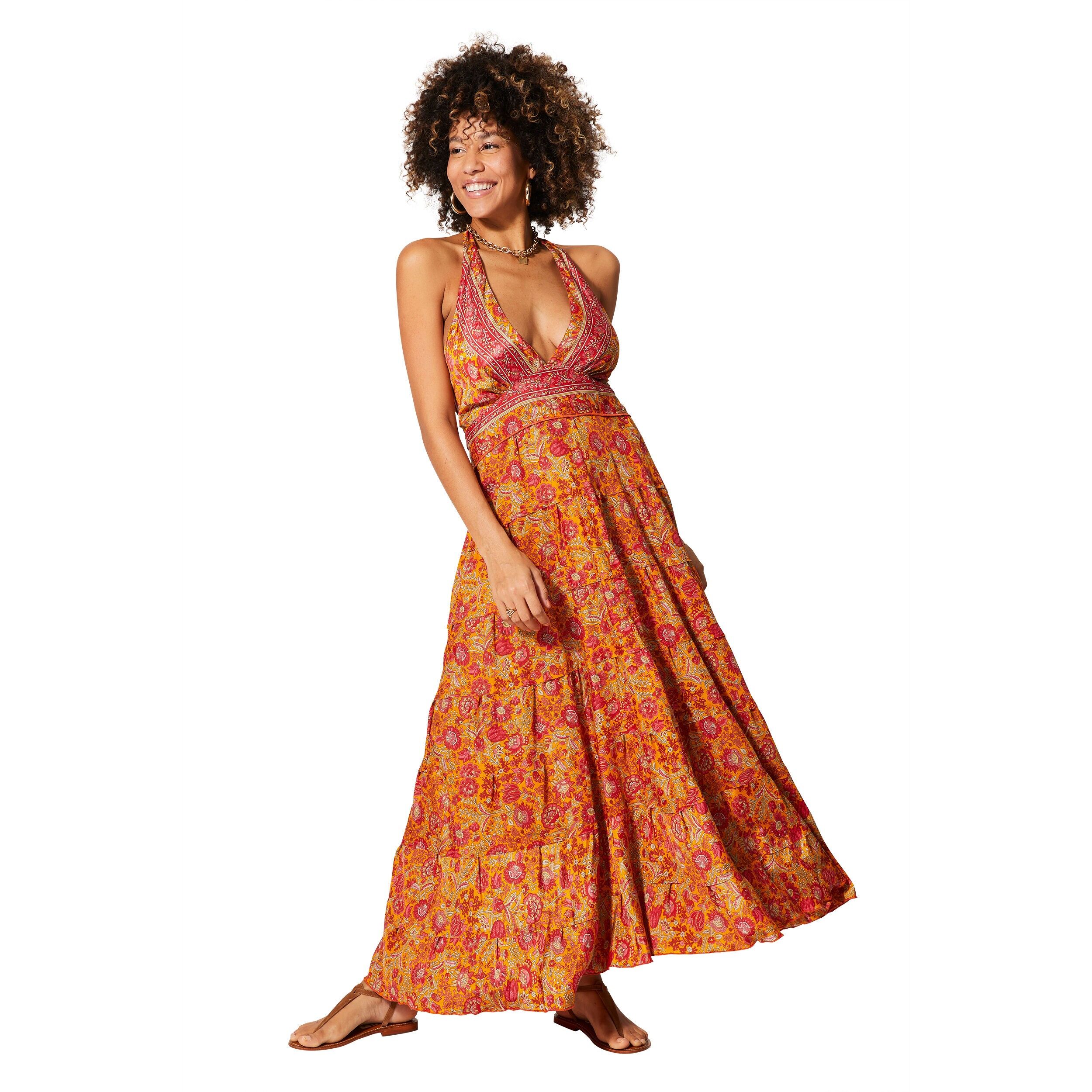 LONG SLEEVELESS SUMMER DRESS MCMAXI0635J