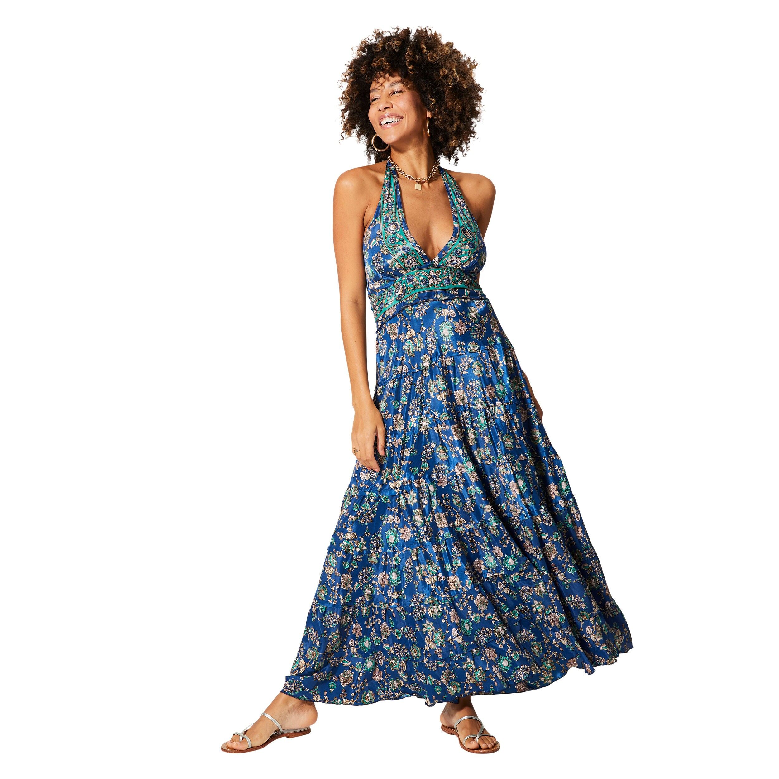 LONG SLEEVELESS SUMMER DRESS MCMAXI0635O