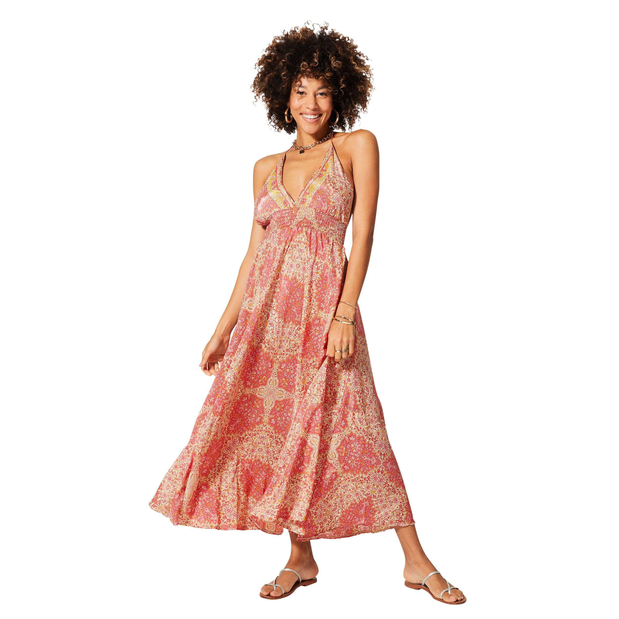 LONG SLEEVELESS SUMMER DRESS MCMAXI0639B