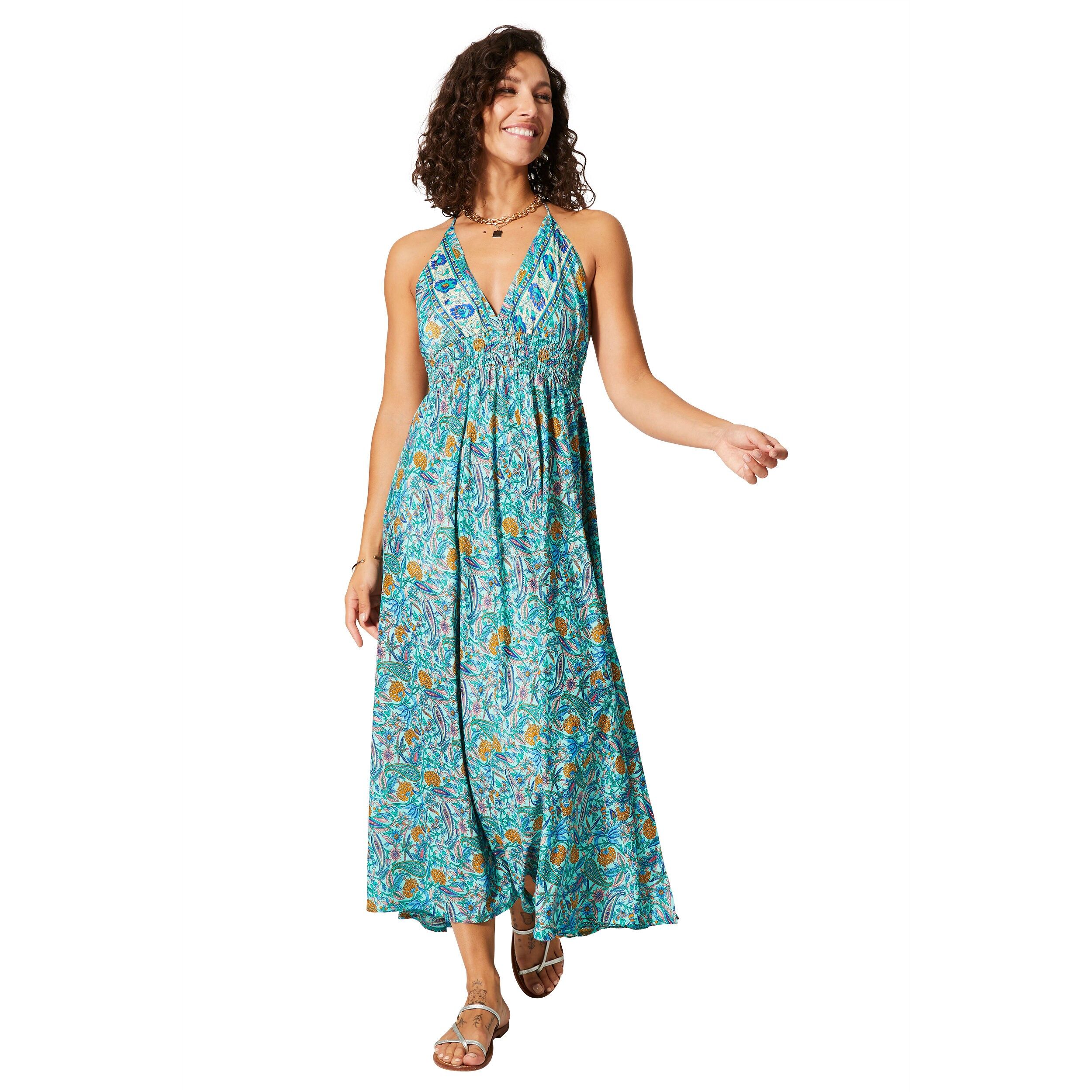 LANGES ÄRMELLOSES SOMMERKLEID MCMAXI0639F