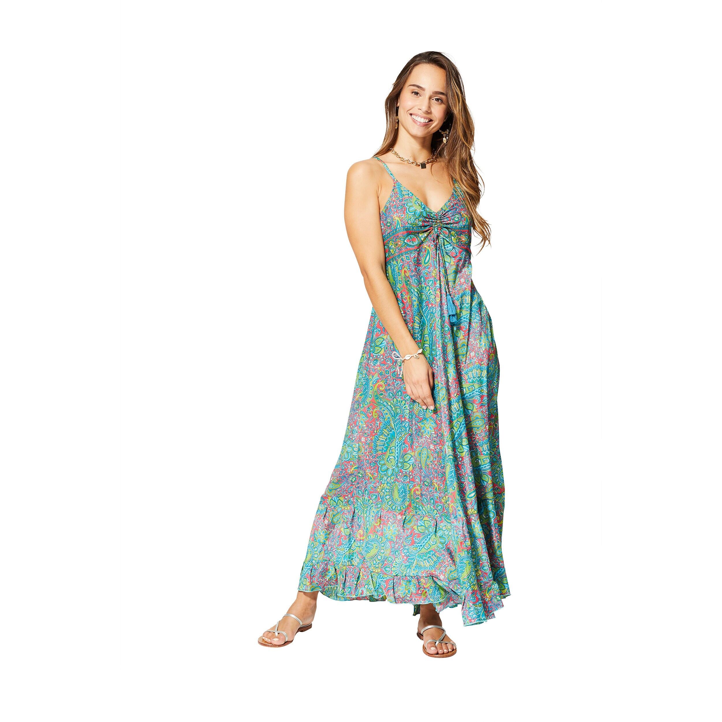 LANGES ÄRMELLOSES SOMMERKLEID MCMAXI0641A