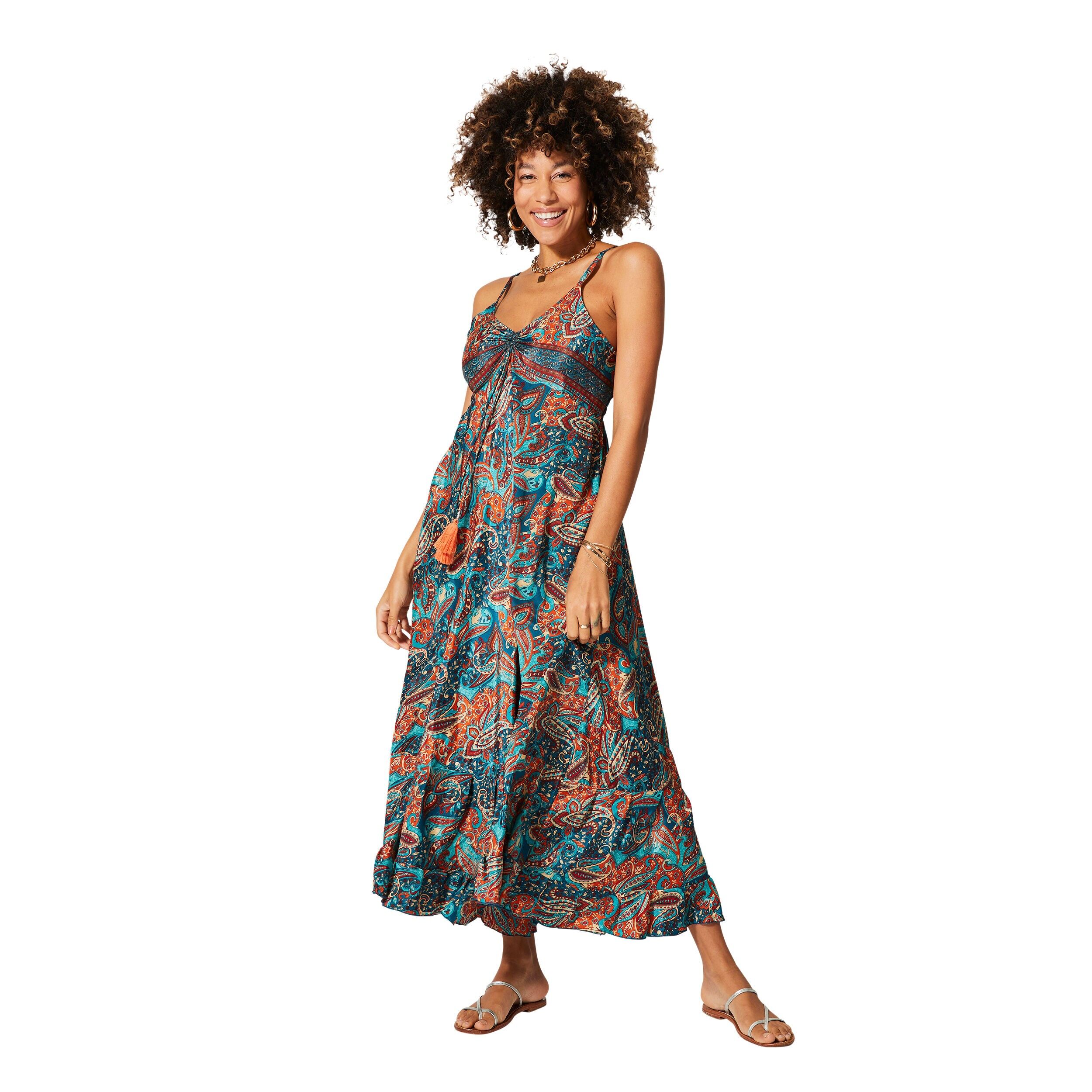 LONG SLEEVELESS SUMMER DRESS MCMAXI0641D