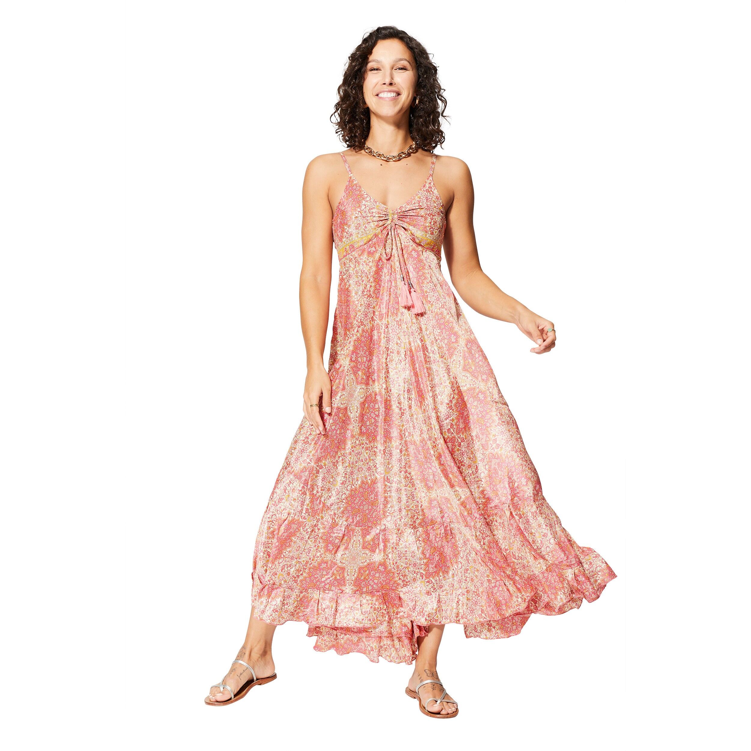 LONG SLEEVELESS SUMMER DRESS MCMAXI0641E