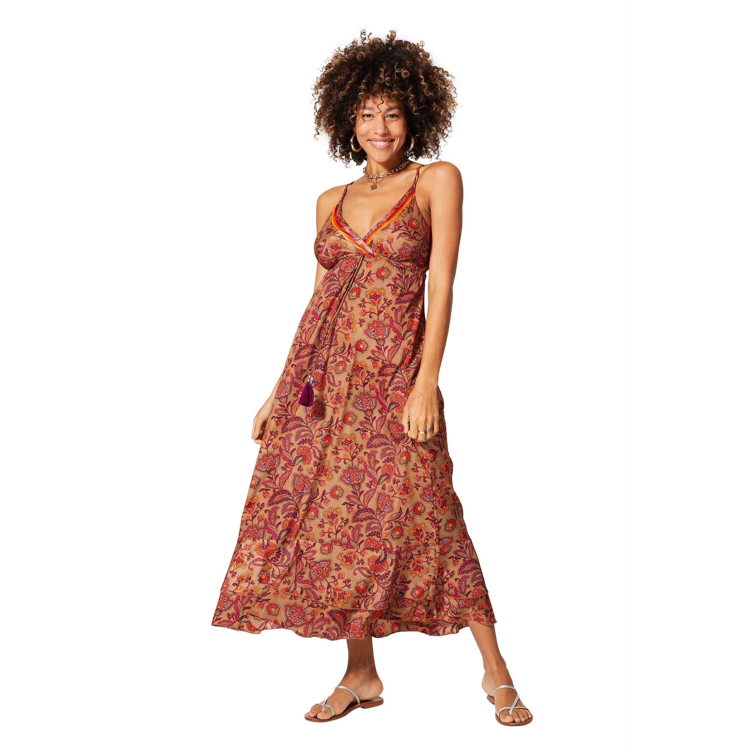 LANGES ÄRMELLOSES SOMMERKLEID MCMAXI0642A