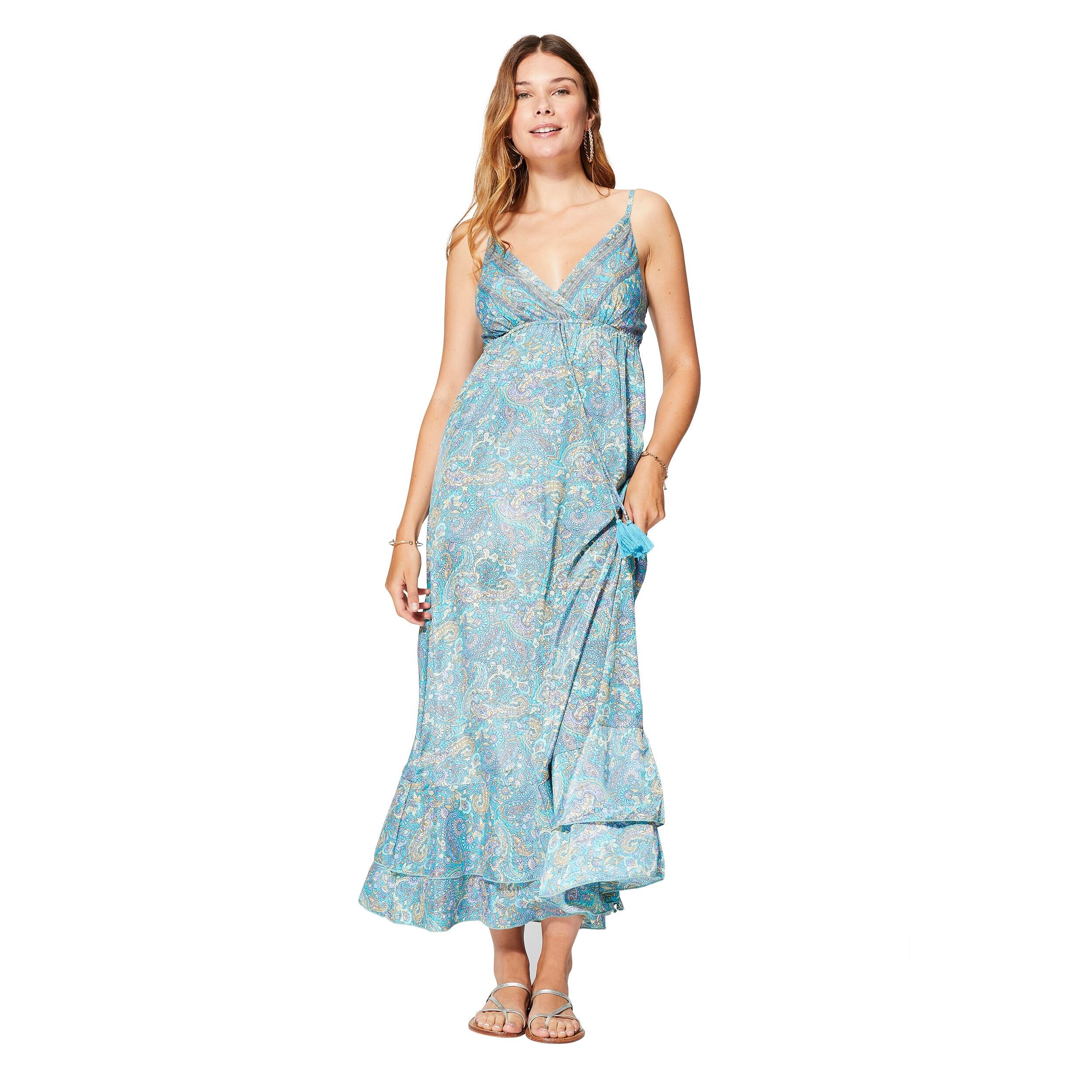 LANGES ÄRMELLOSES SOMMERKLEID MCMAXI0642B