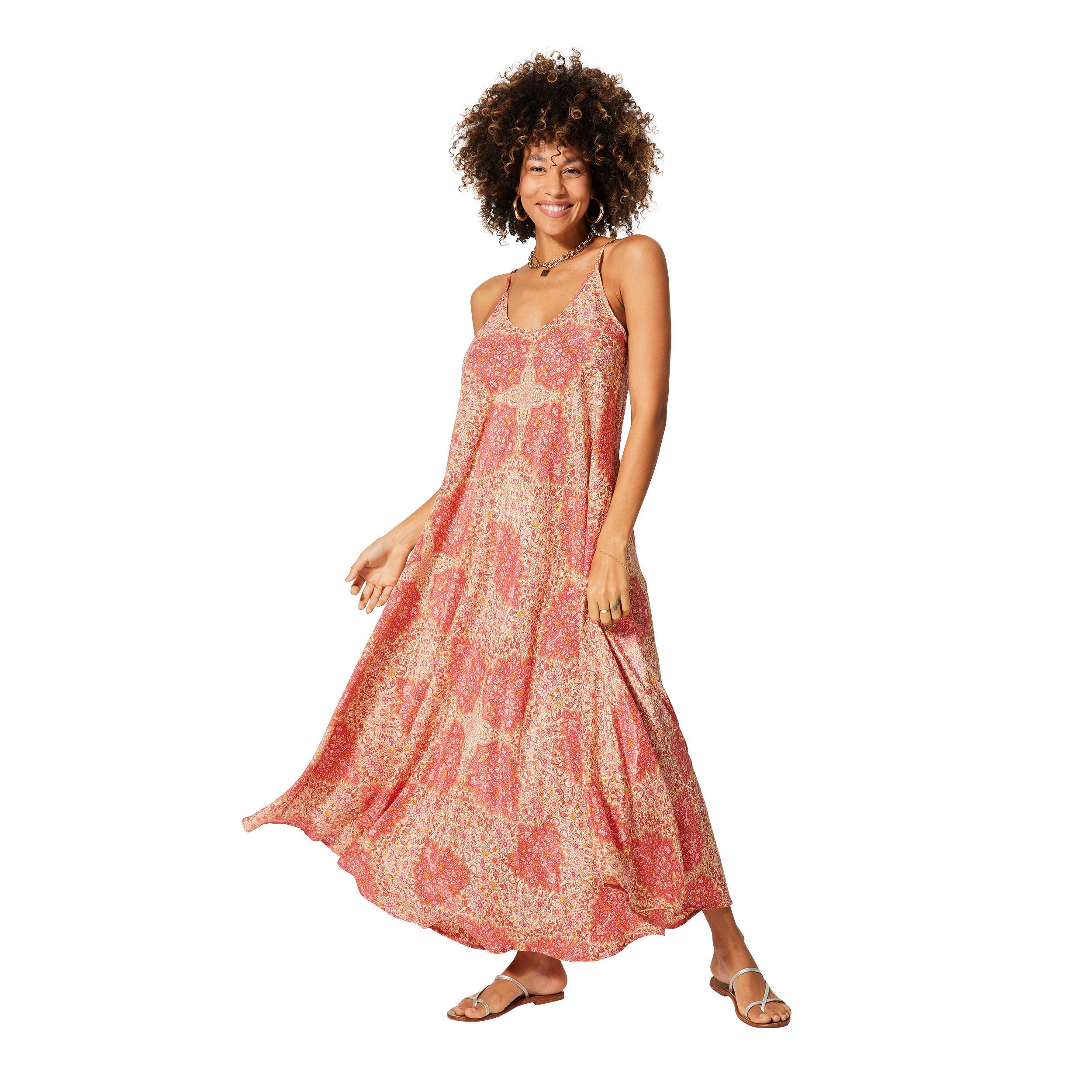 LONG SLEEVELESS SUMMER DRESS MCMAXI0643D