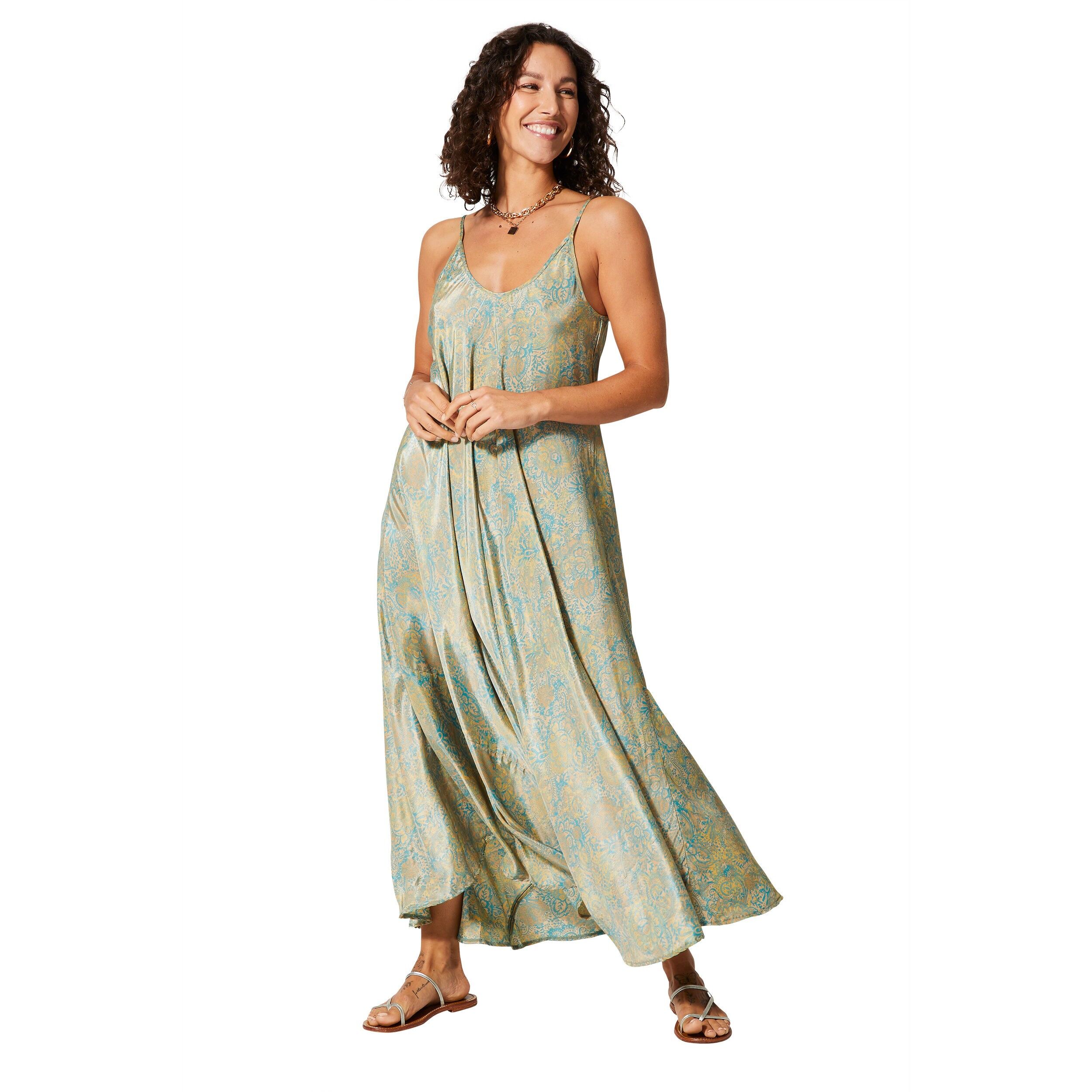 LONG SLEEVELESS SUMMER DRESS MCMAXI0643F