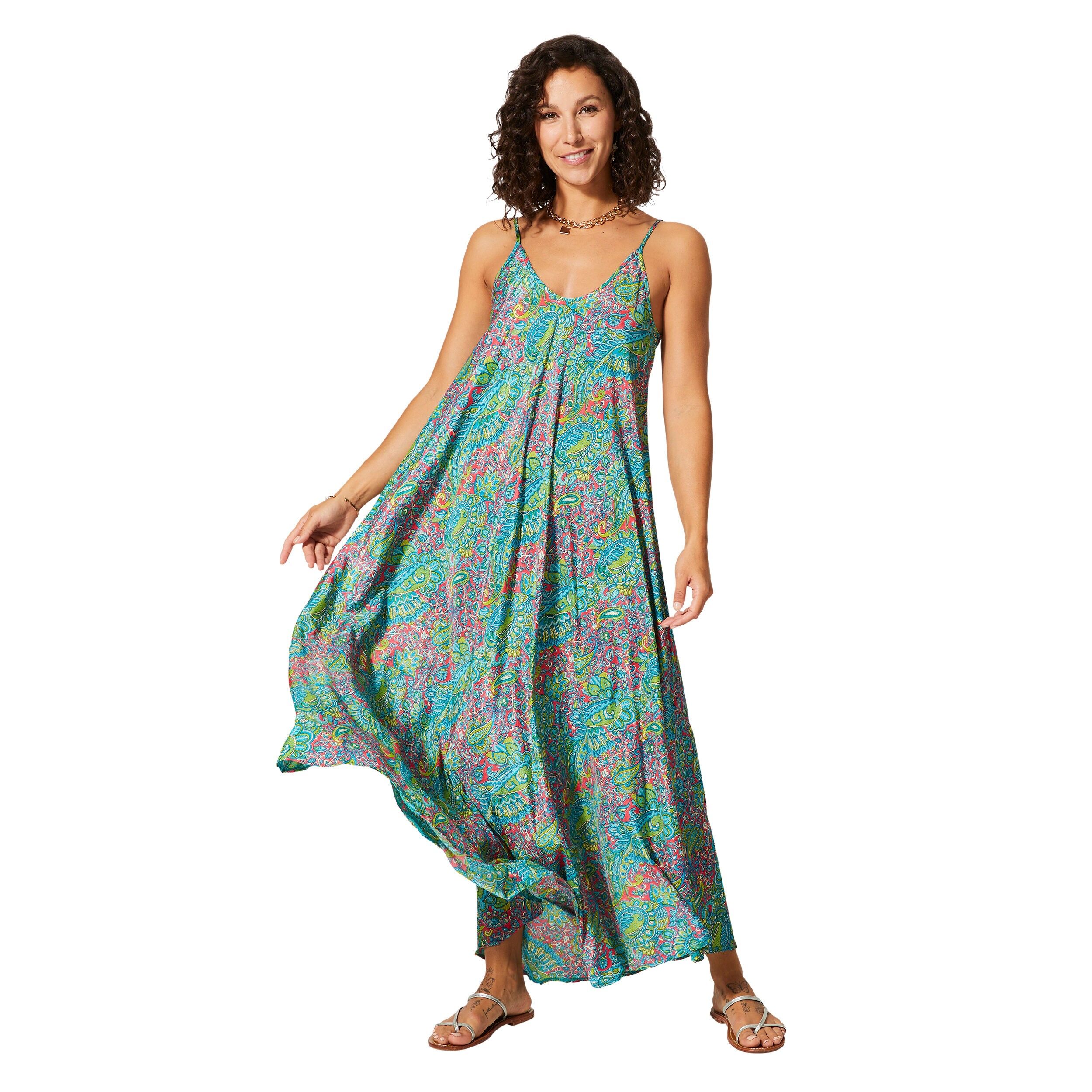 LONG SLEEVELESS SUMMER DRESS MCMAXI0643H