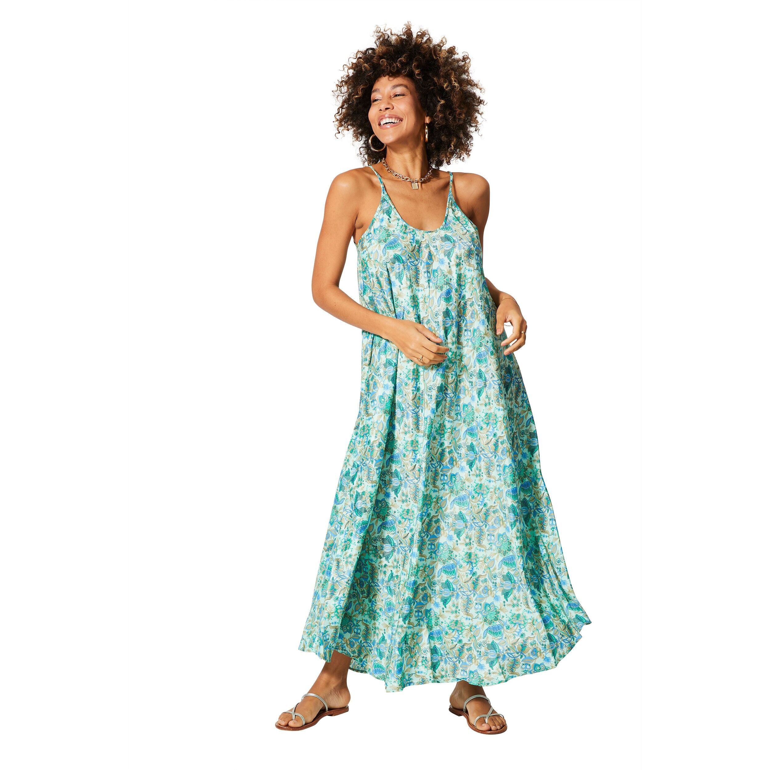 LANGES ÄRMELLOSES SOMMERKLEID MCMAXI0643I