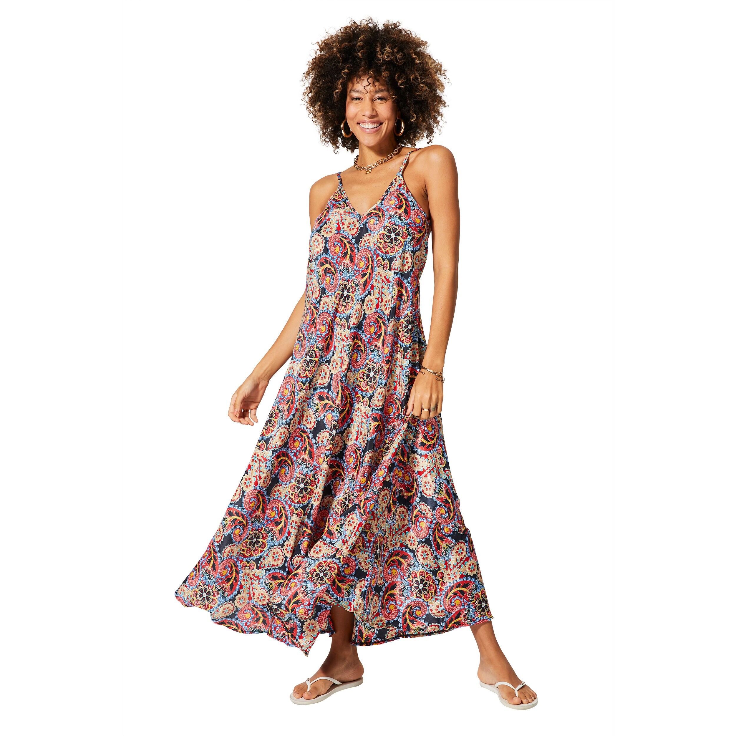 LONG SLEEVELESS SUMMER DRESS MCMAXI0645A