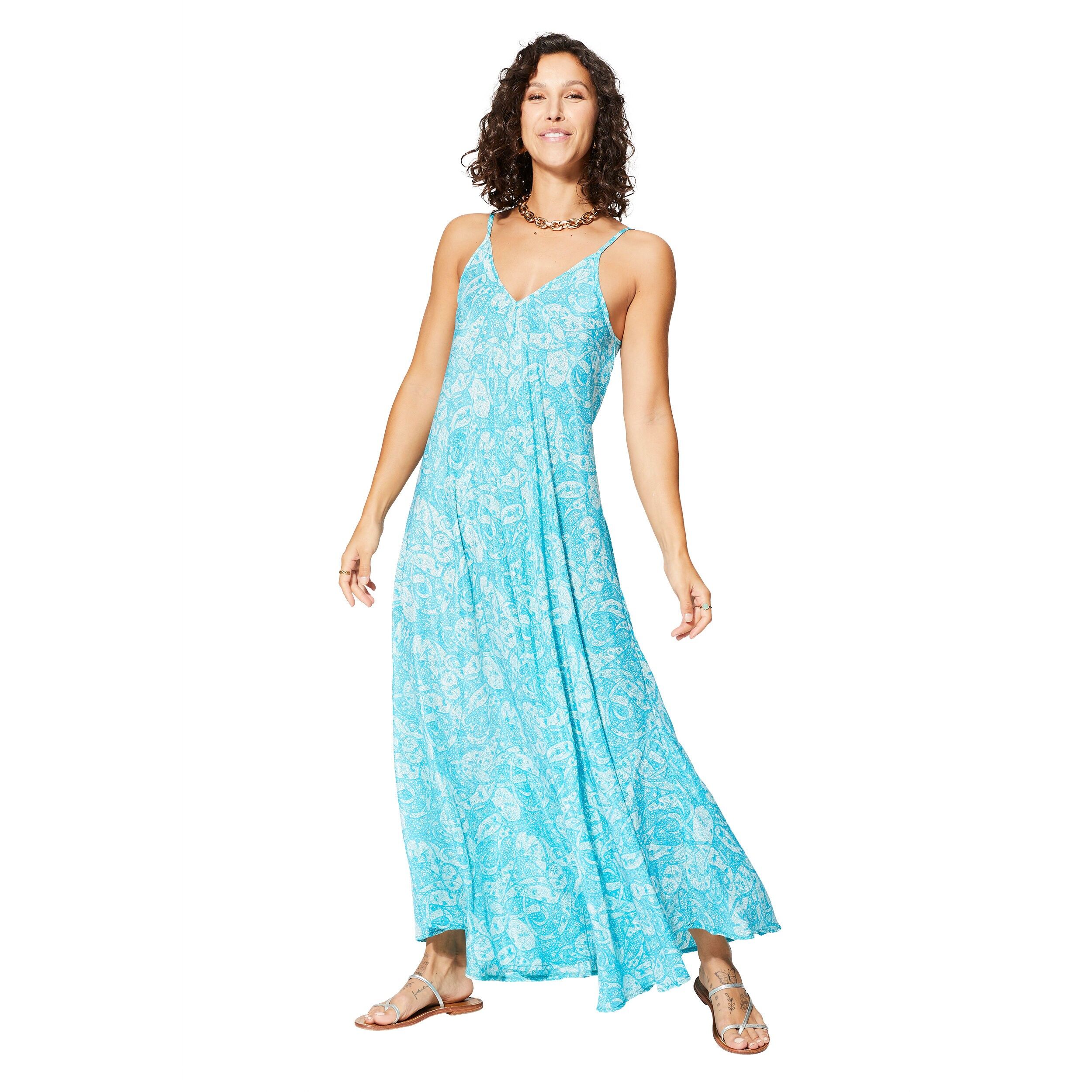 LANGES ÄRMELLOSES SOMMERKLEID MCMAXI0645C