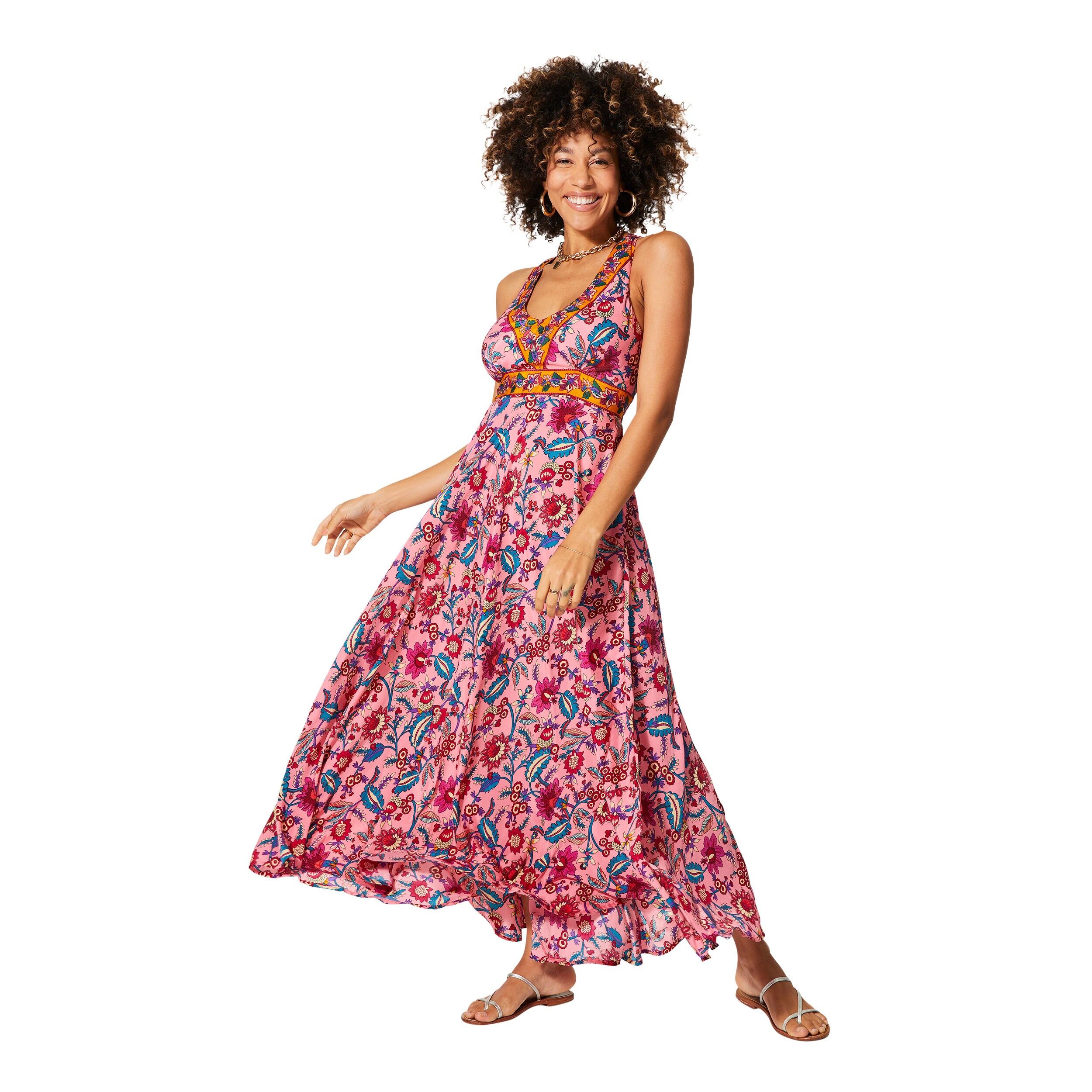 LONG SLEEVELESS SUMMER DRESS MCMAXI0646D