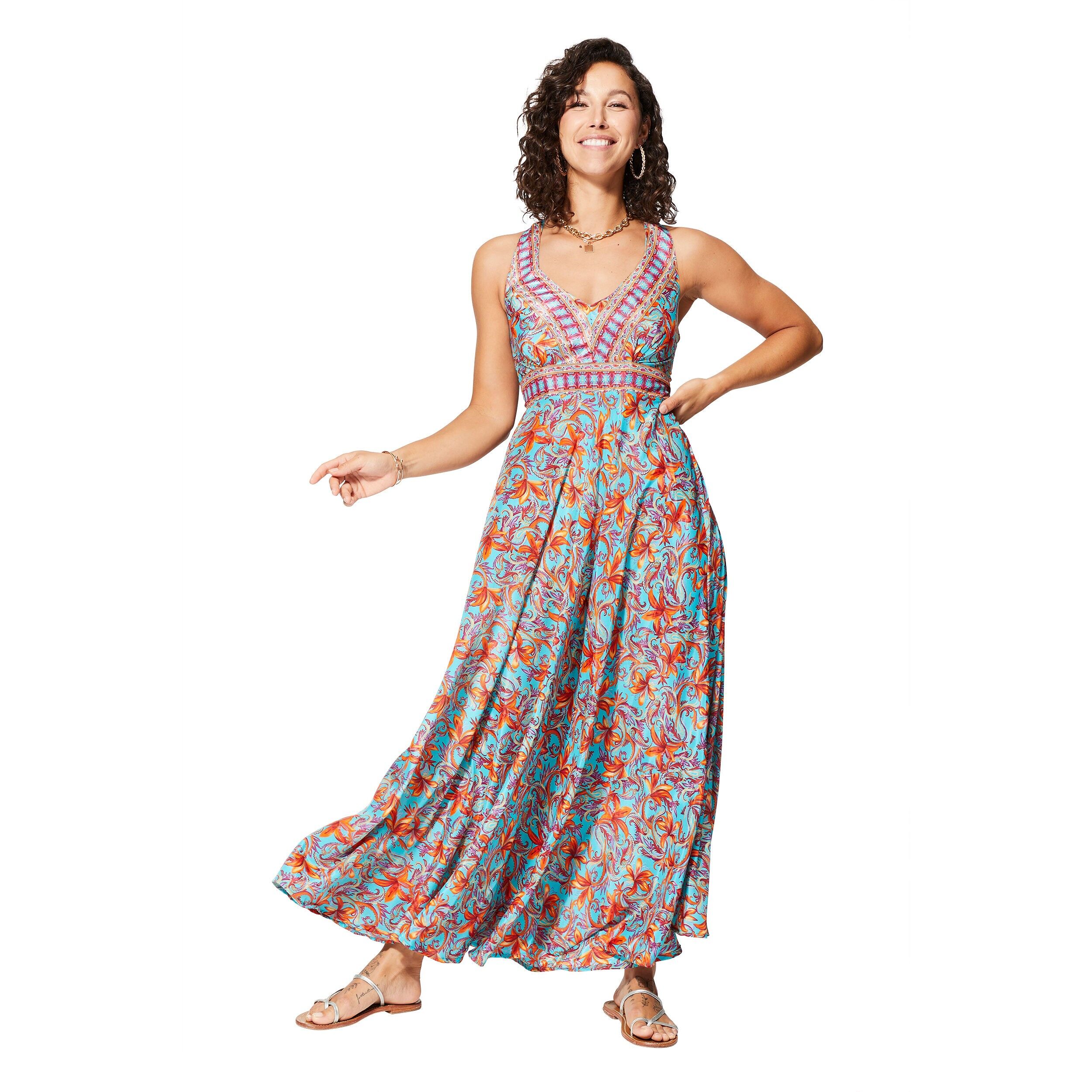 LONG SLEEVELESS SUMMER DRESS MCMAXI0646F