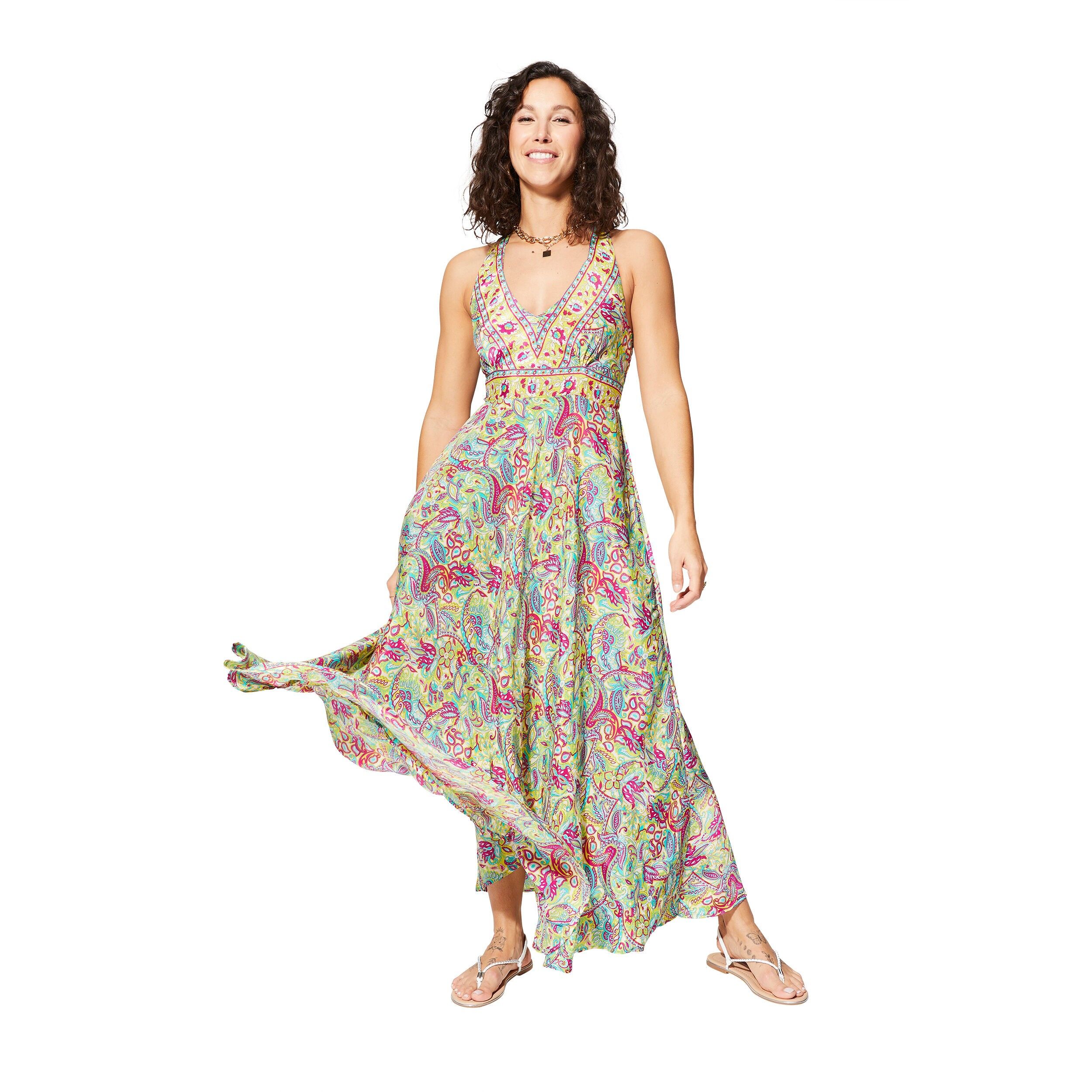 LANGES ÄRMELLOSES SOMMERKLEID MCMAXI0646J