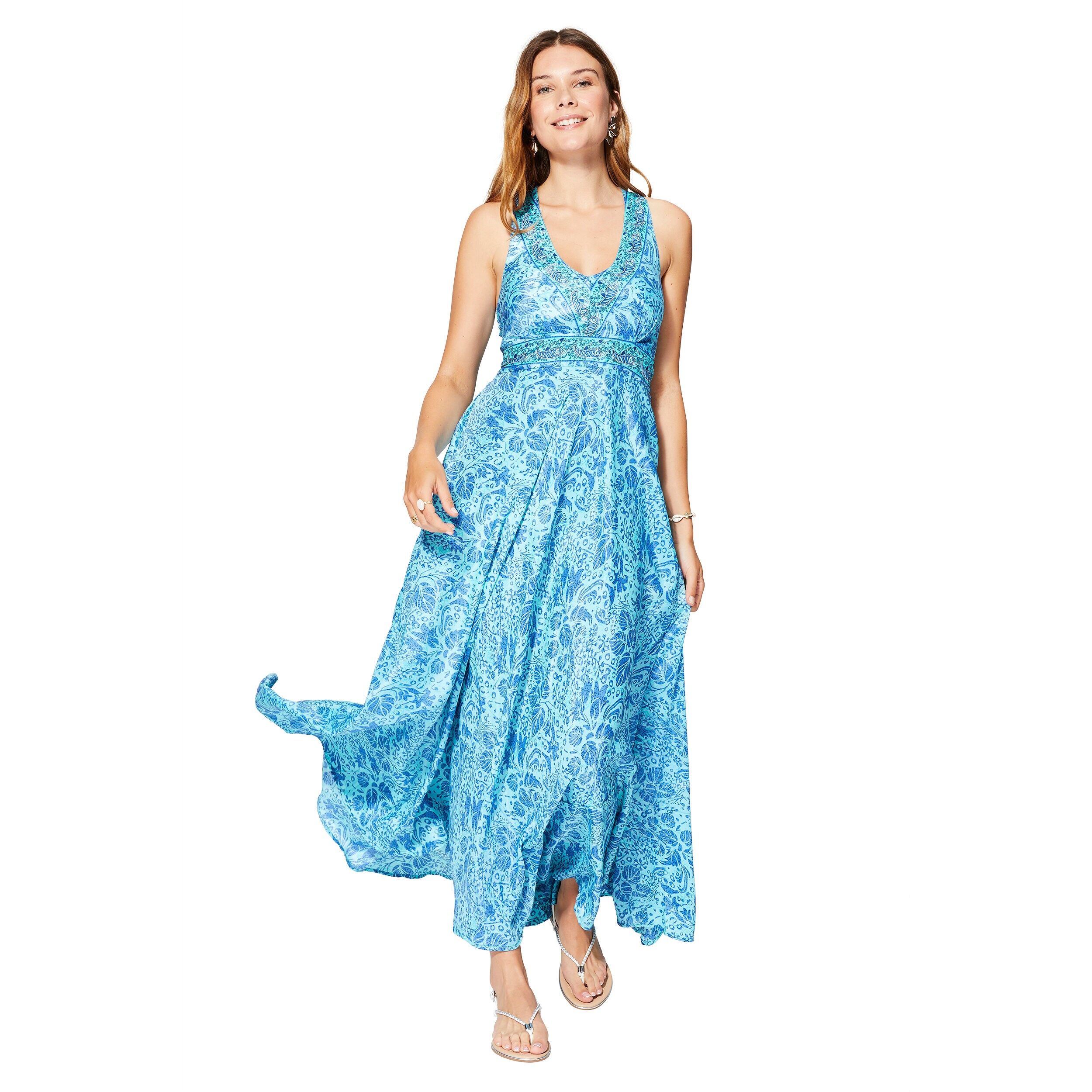LANGES ÄRMELLOSES SOMMERKLEID MCMAXI0646N