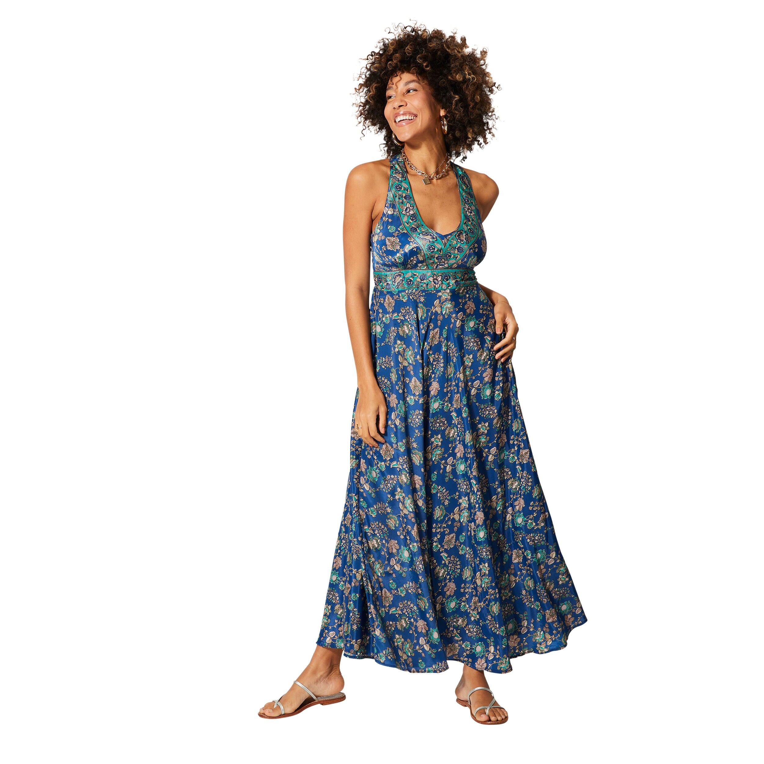 LANGES ÄRMELLOSES SOMMERKLEID MCMAXI0646O