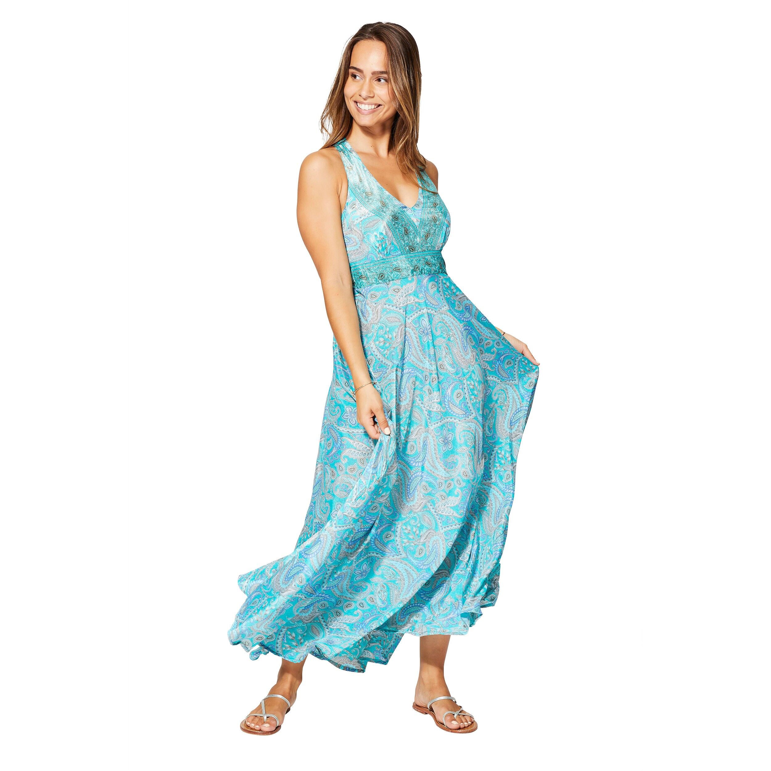 LANGES ÄRMELLOSES SOMMERKLEID MCMAXI0646P