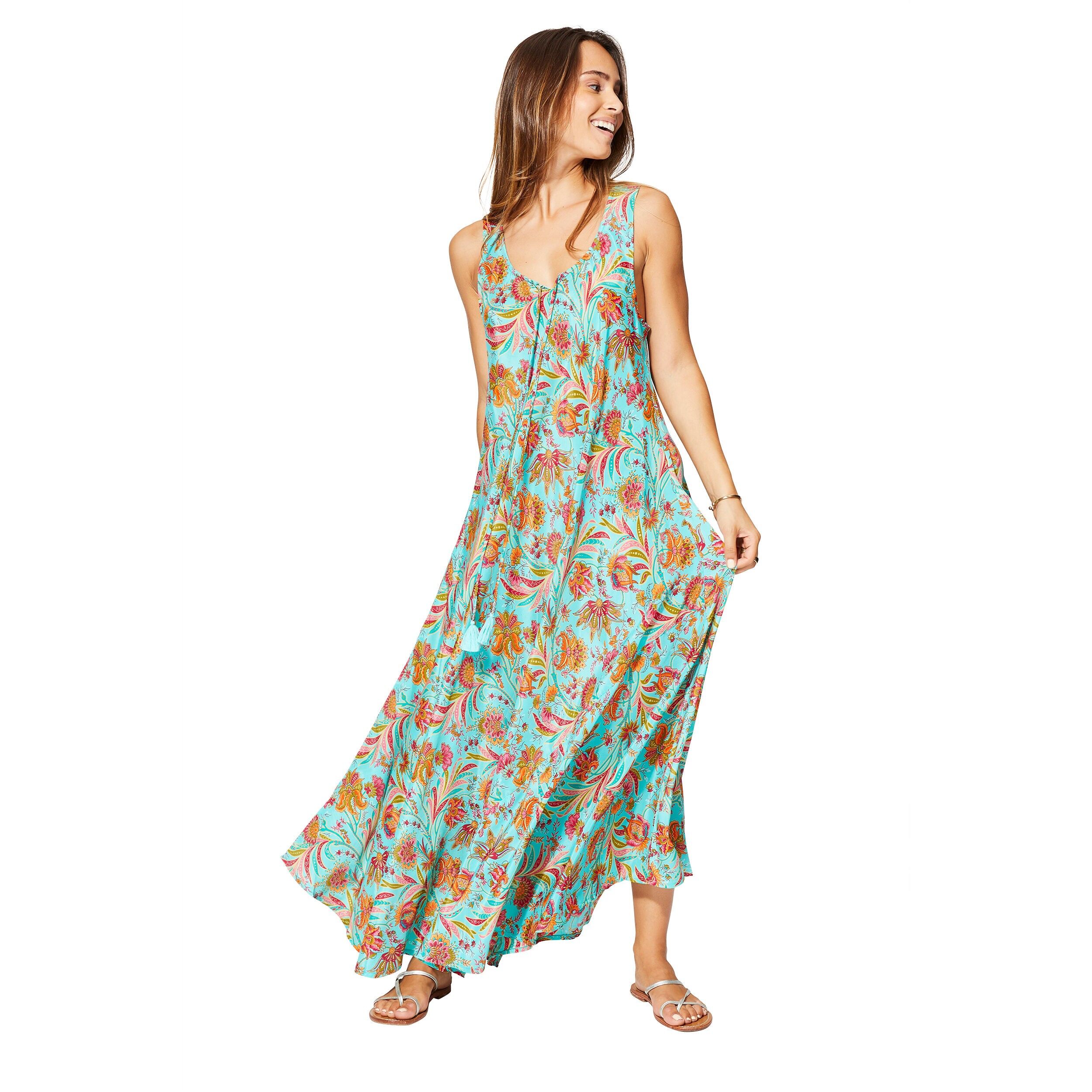 LANGES ÄRMELLOSES SOMMERKLEID MCMAXI0648D