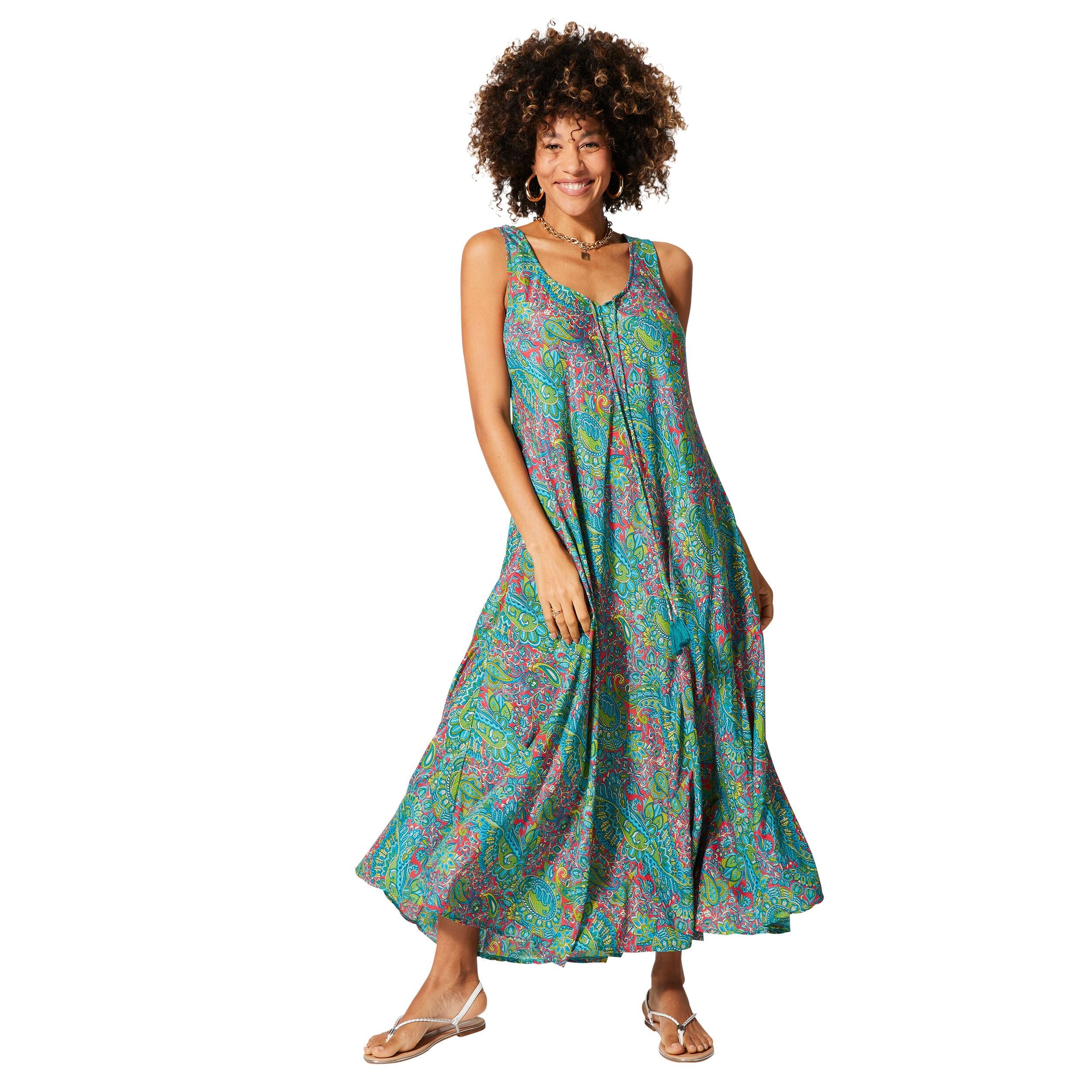 LONG SLEEVELESS SUMMER DRESS MCMAXI0648E