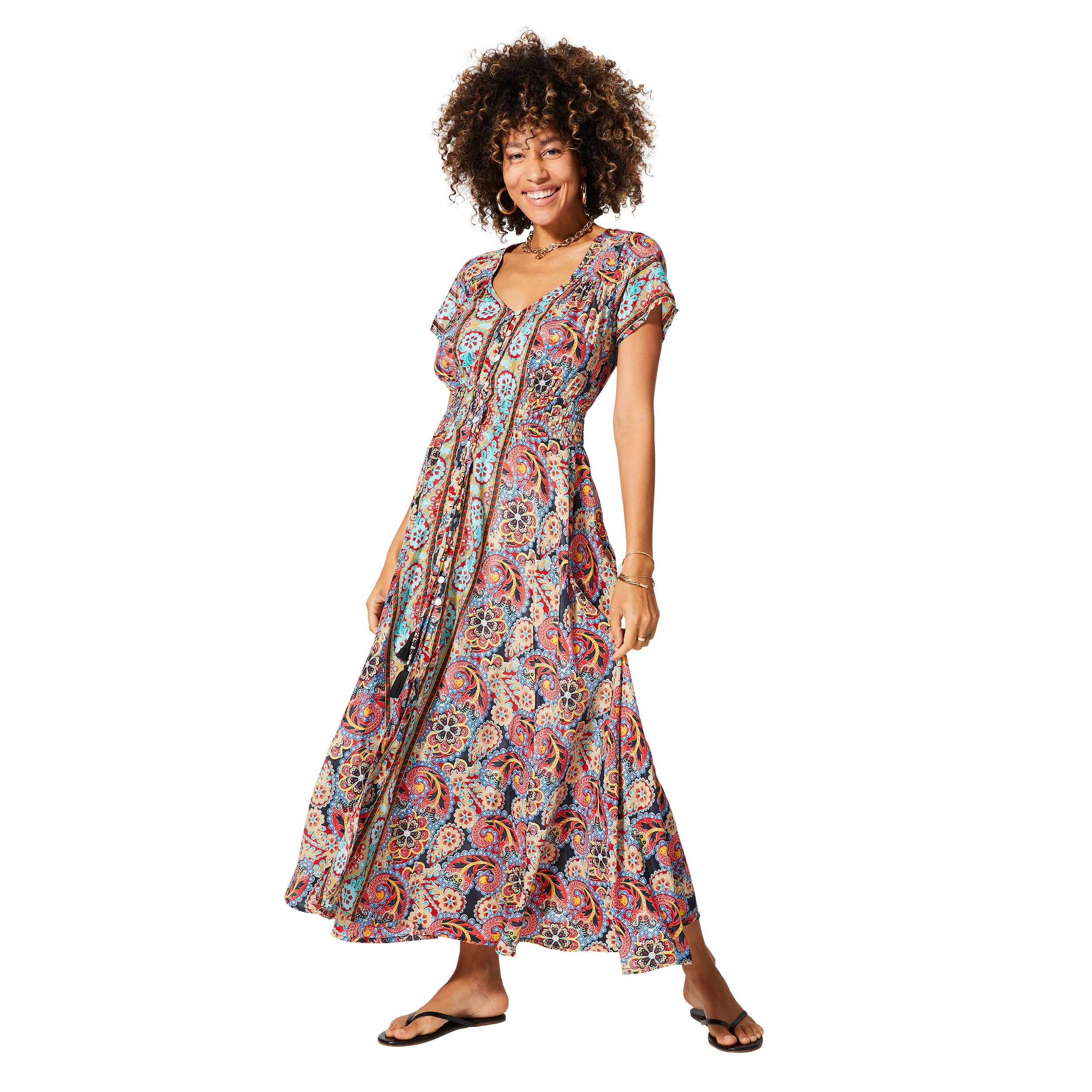 ROBE ÉTÉ LONGUE MANCHES COURTES MCMAXI0652A