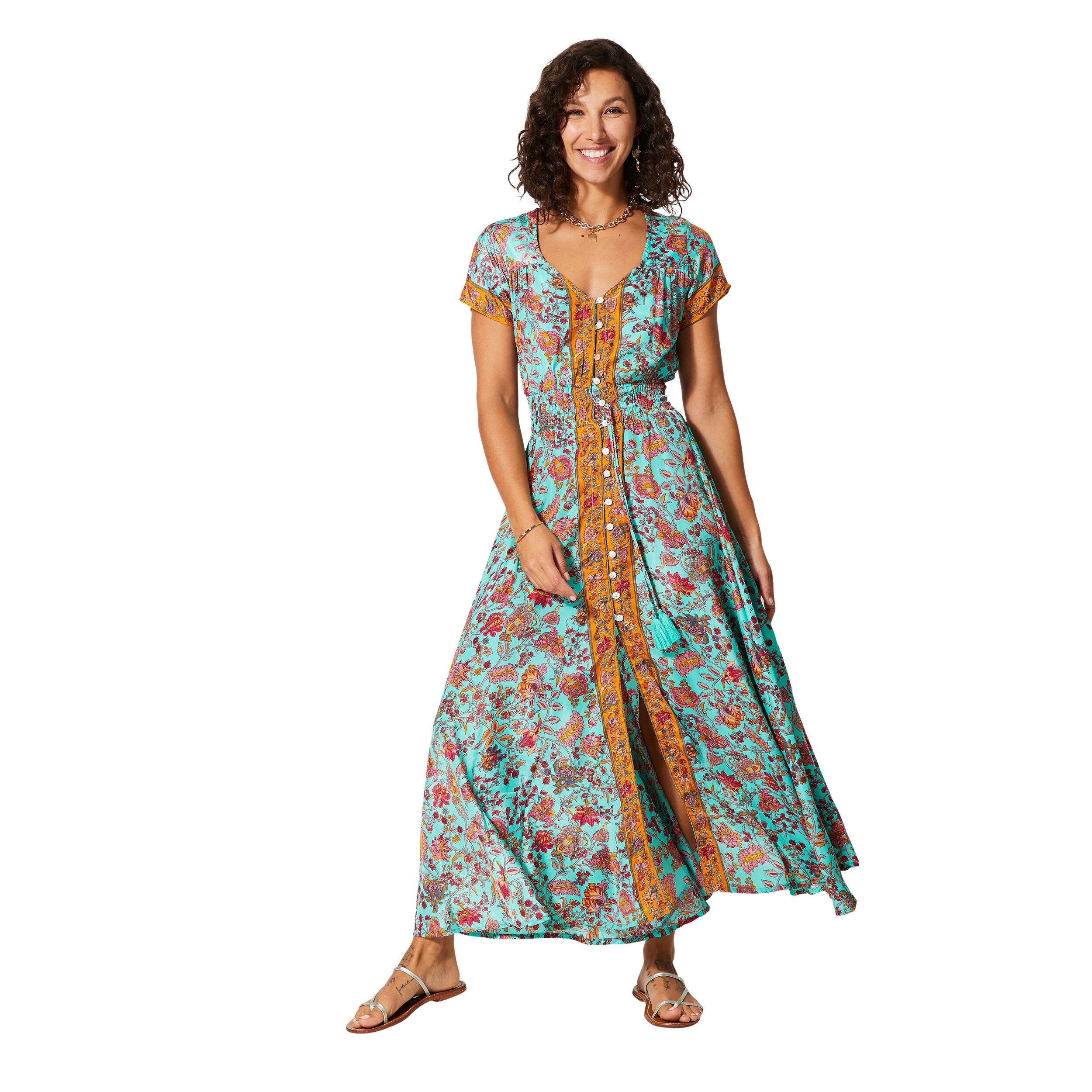 ROBE ÉTÉ LONGUE MANCHES COURTES MCMAXI0652G