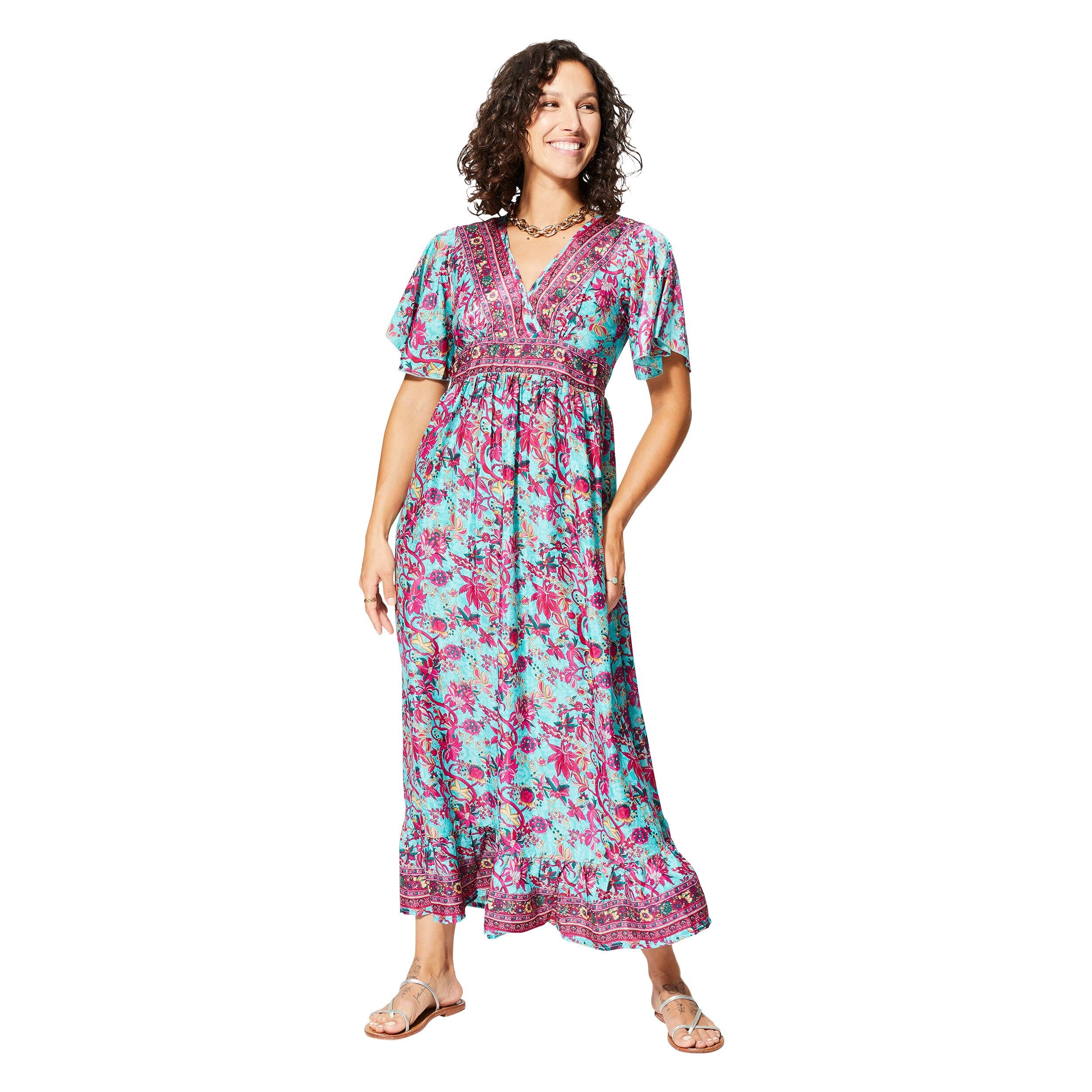 ROBE ÉTÉ LONGUE MANCHES COURTES MCMAXI0654C