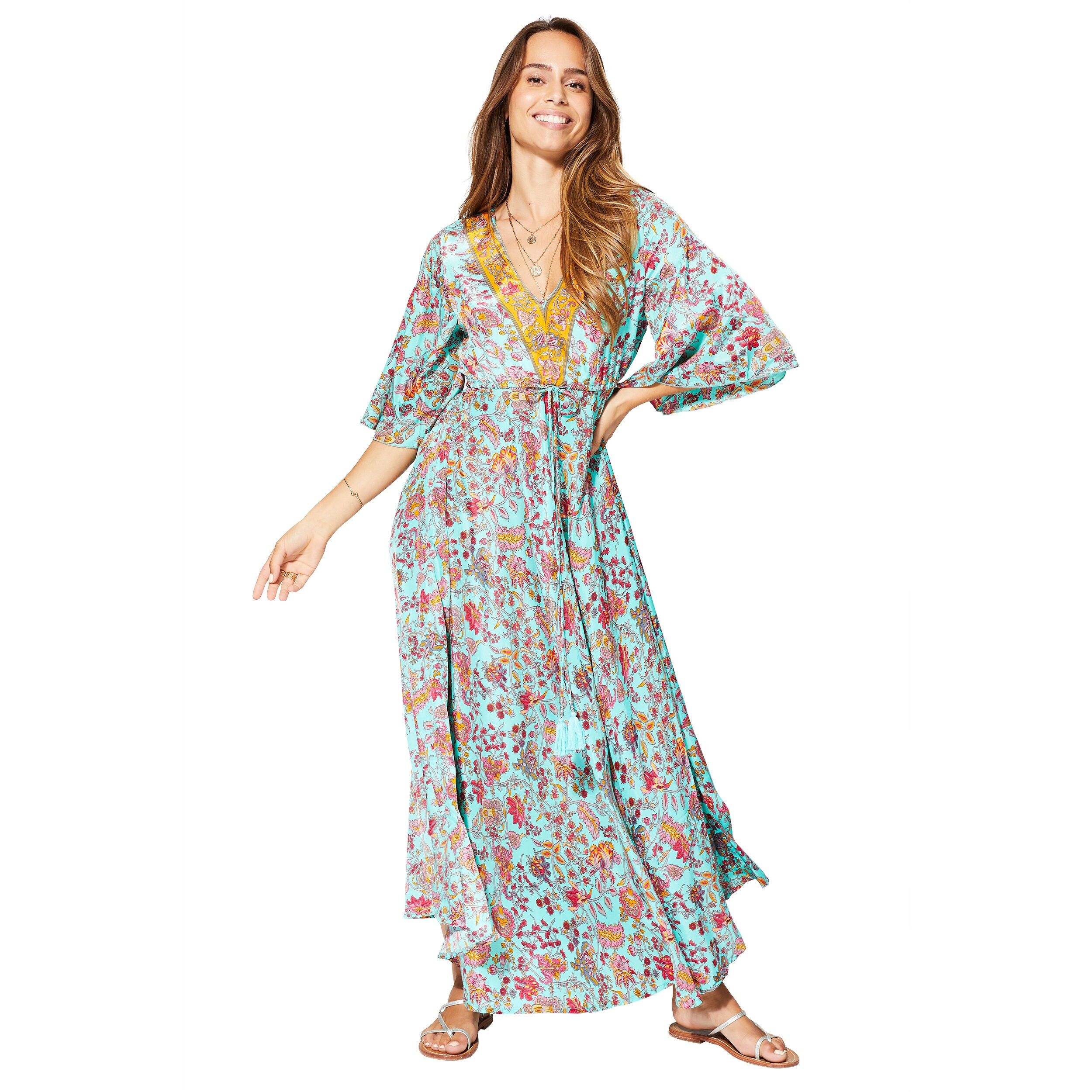 LANGES SOMMERKLEID 3/4 ÄRMEL MCMAXI0655C