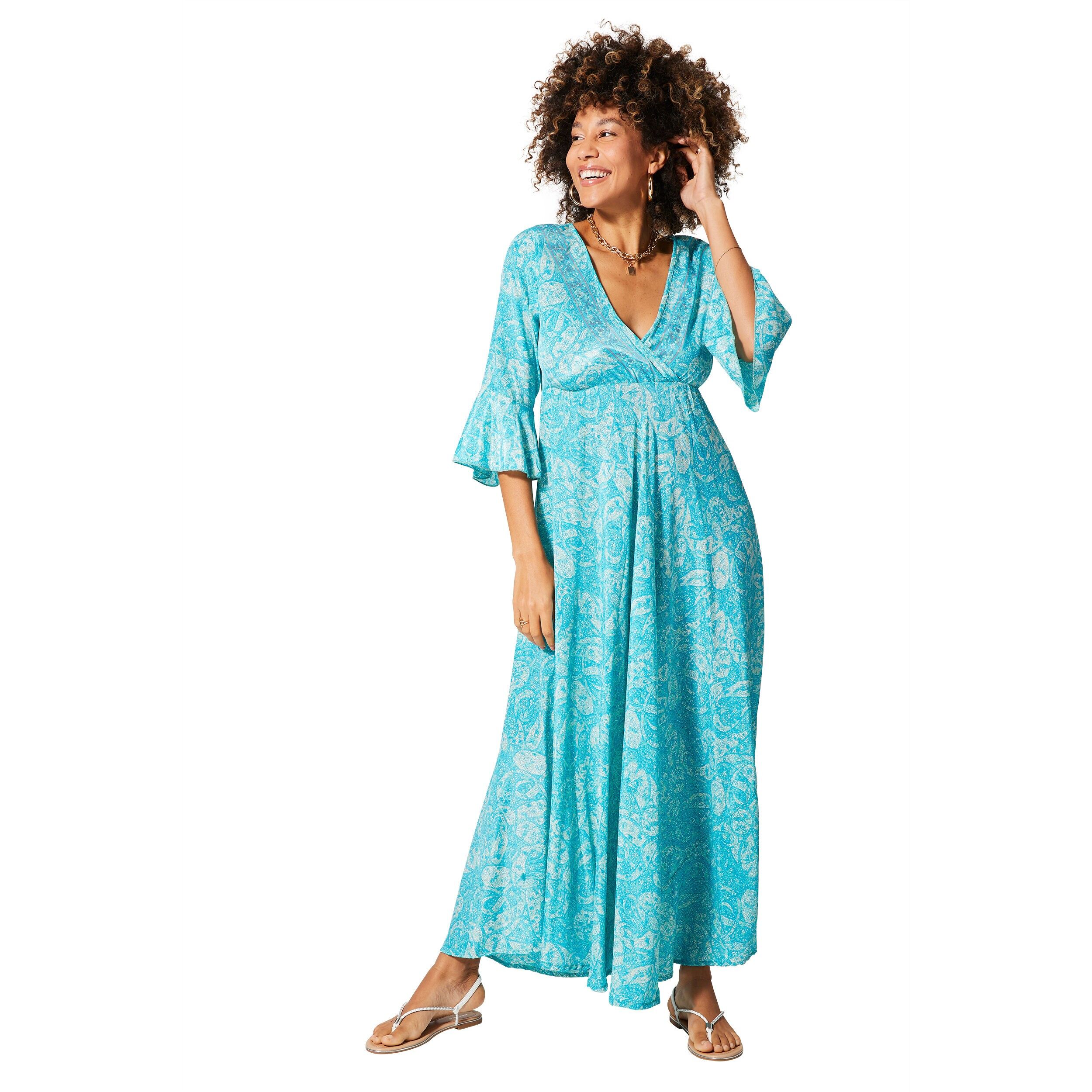 LANGES SOMMERKLEID 3/4 ÄRMEL MCMAXI0657E