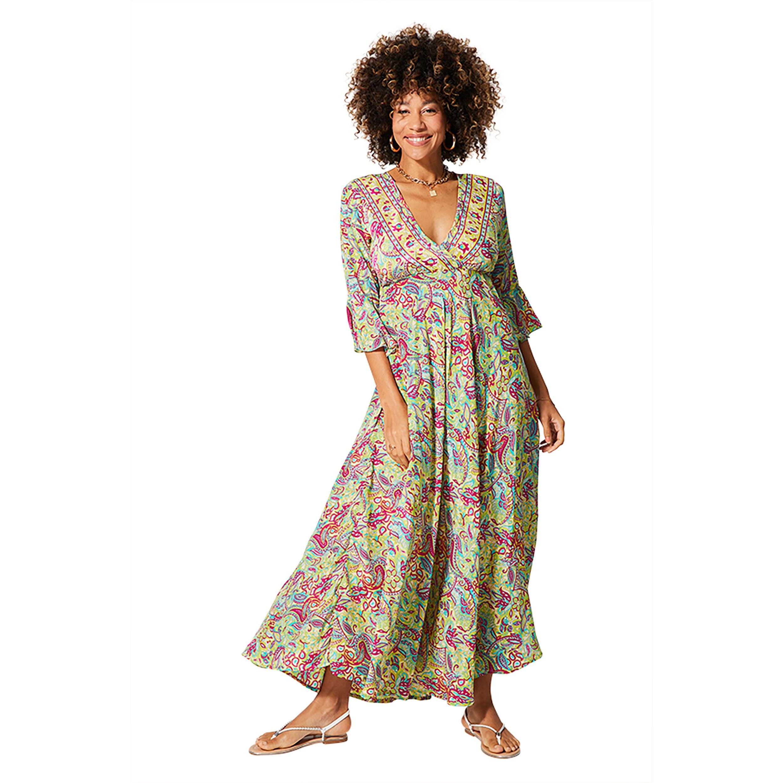 LANGES SOMMERKLEID 3/4 ÄRMEL MCMAXI0657G