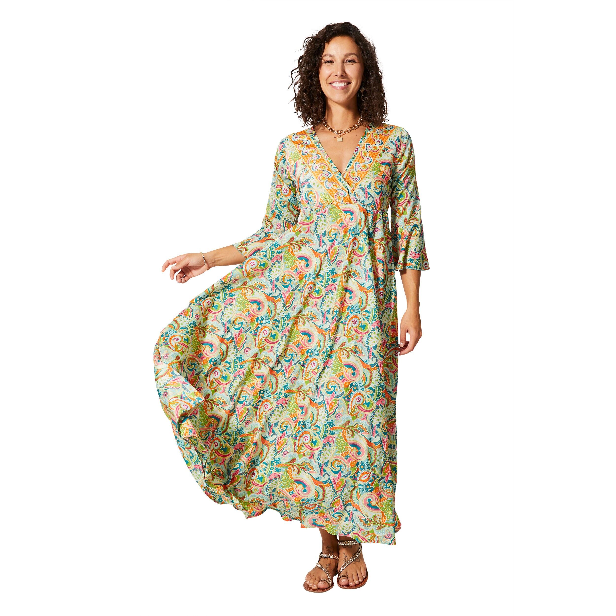 LANGES SOMMERKLEID 3/4 ÄRMEL MCMAXI0657I