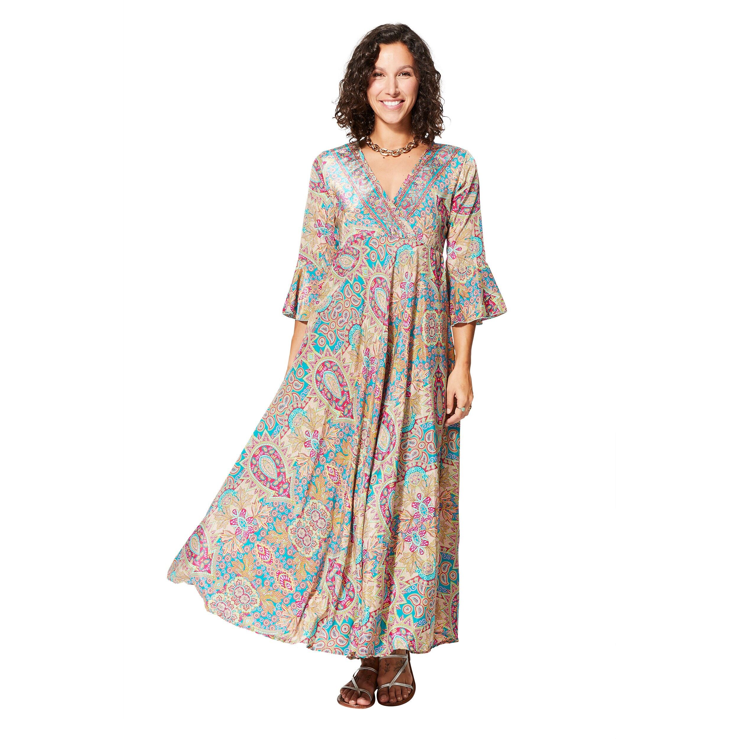 LANGES SOMMERKLEID 3/4 ÄRMEL MCMAXI0657L