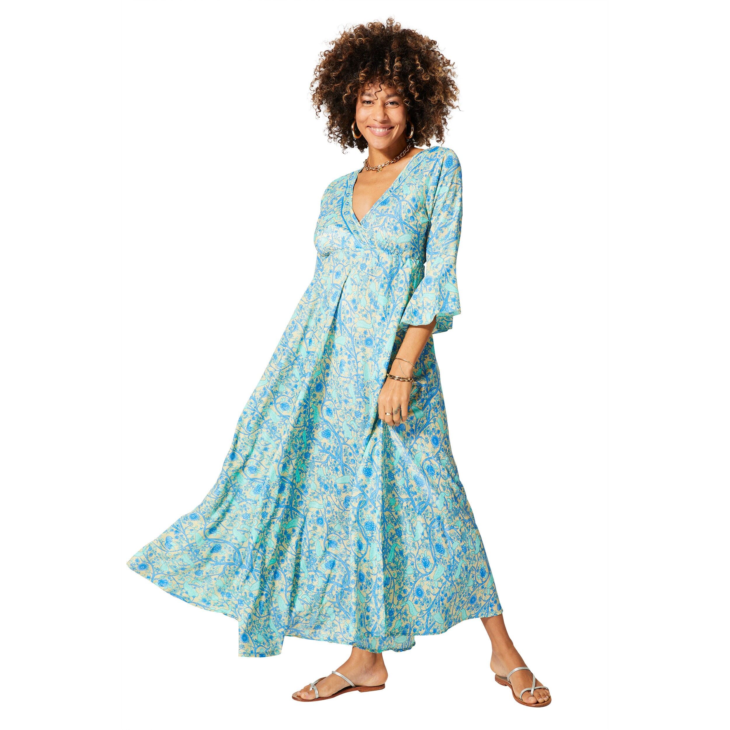 LANGES SOMMERKLEID 3/4 ÄRMEL MCMAXI0657M