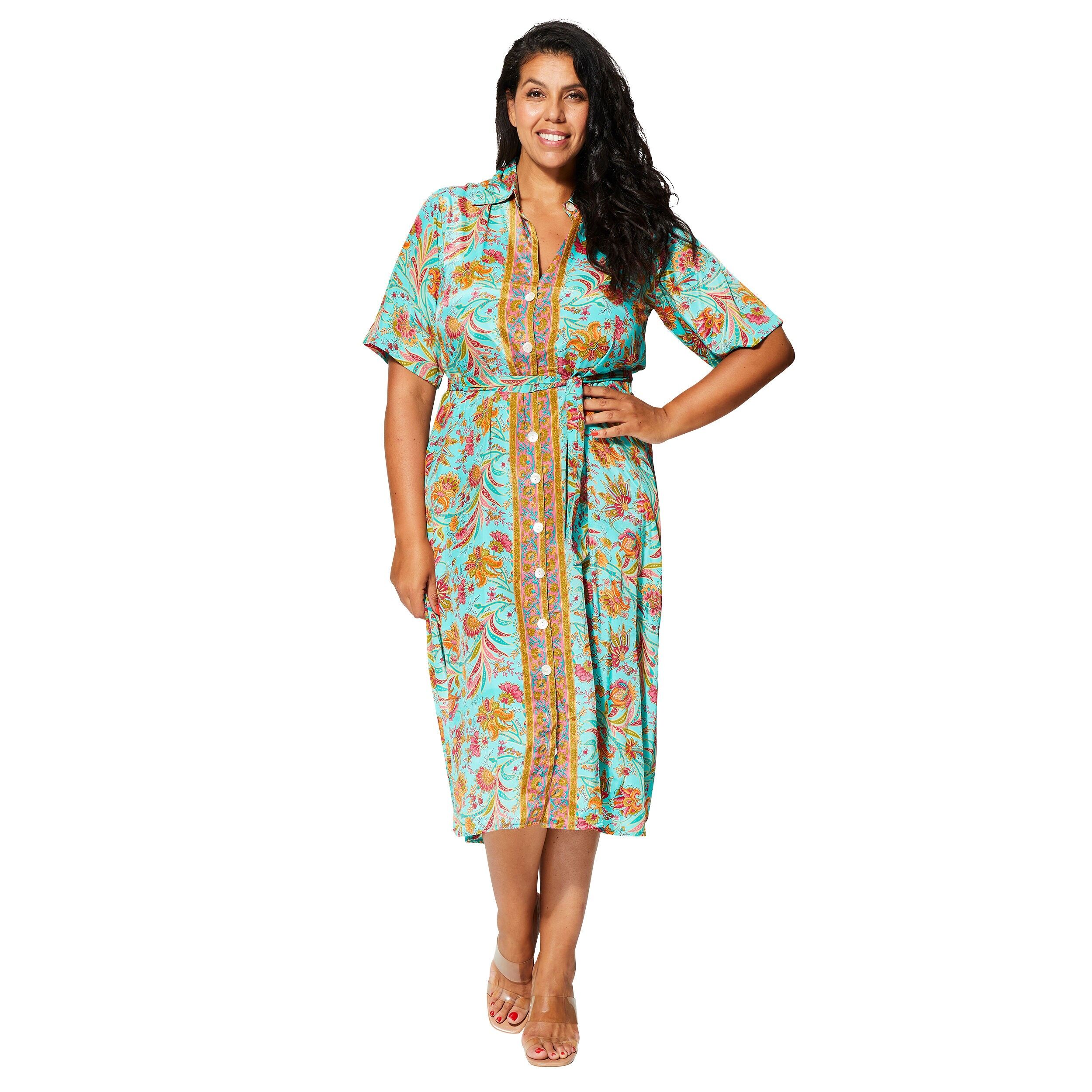 ROBE ÉTÉ MI-LONGUE MANCHES COURTES MCMAXIP0006B