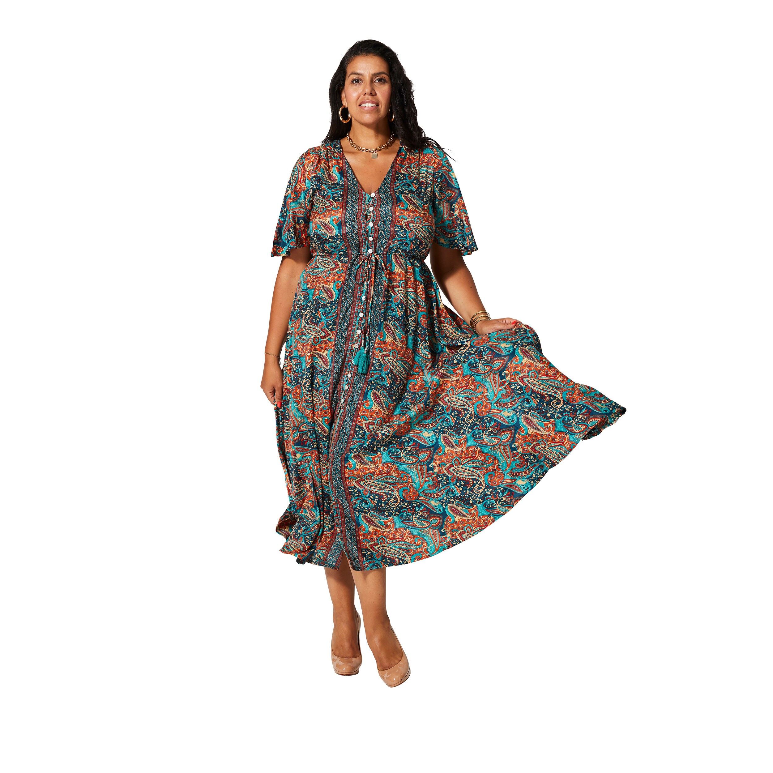 ROBE ÉTÉ LONGUE MANCHES COURTES MCMAXIP0008D