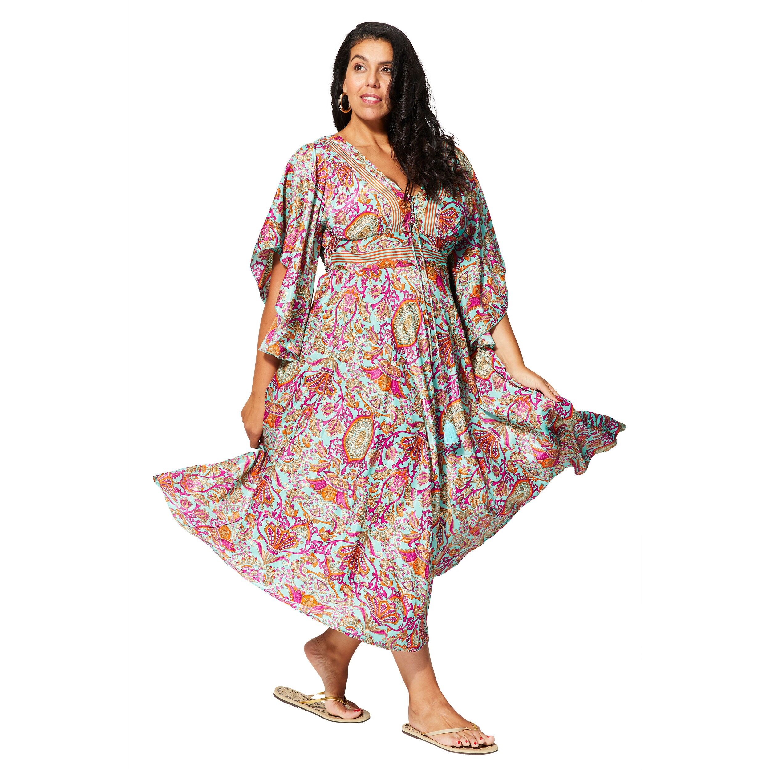 ROBE ÉTÉ LONGUE MANCHES COURTES MCMAXIP2003B