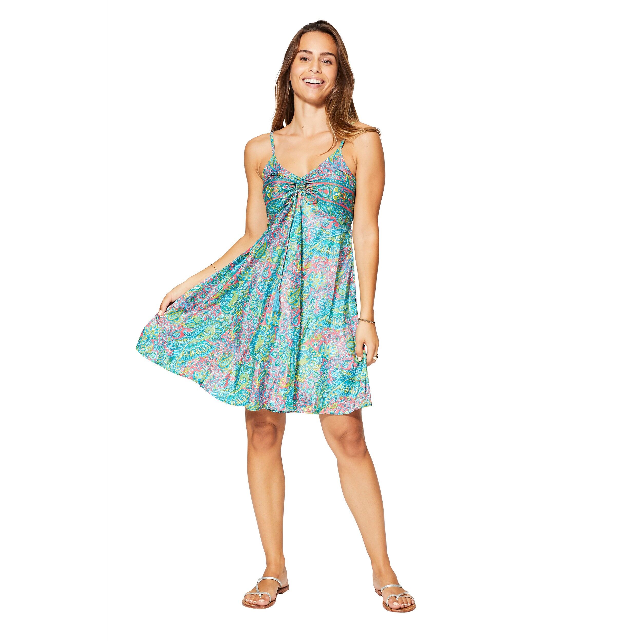 Short sleeveless summer dress MCRO0627C