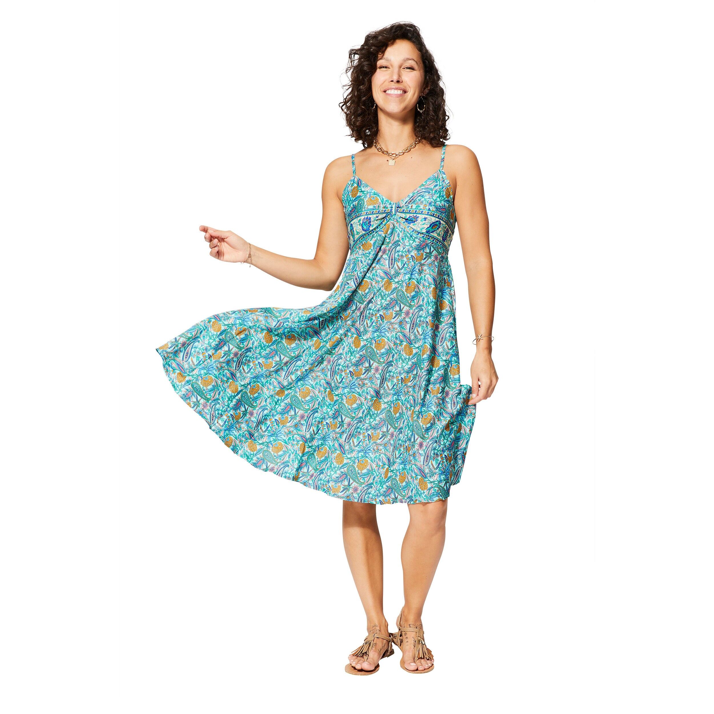 Short sleeveless summer dress MCRO0629B