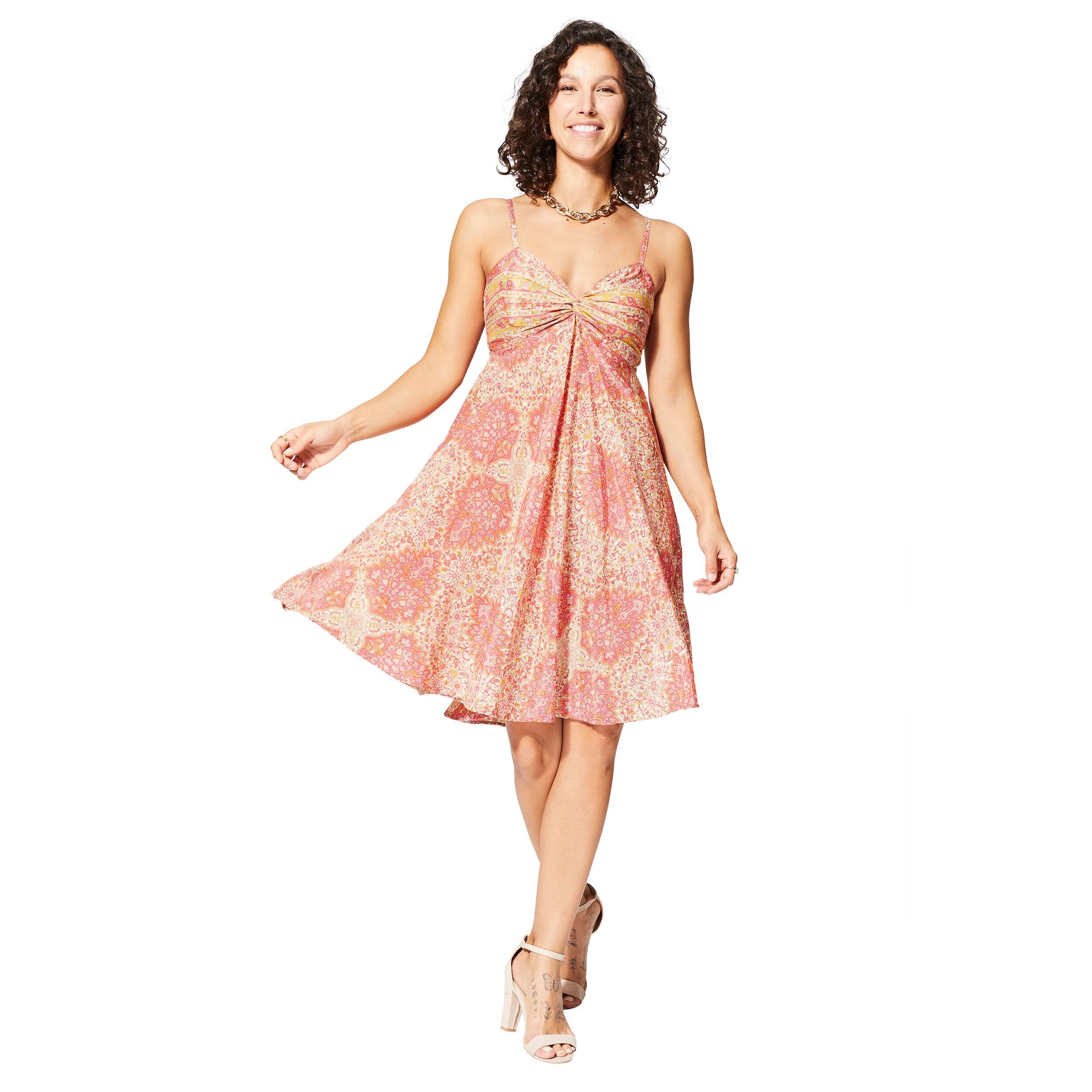 Short sleeveless summer dress MCRO0631A