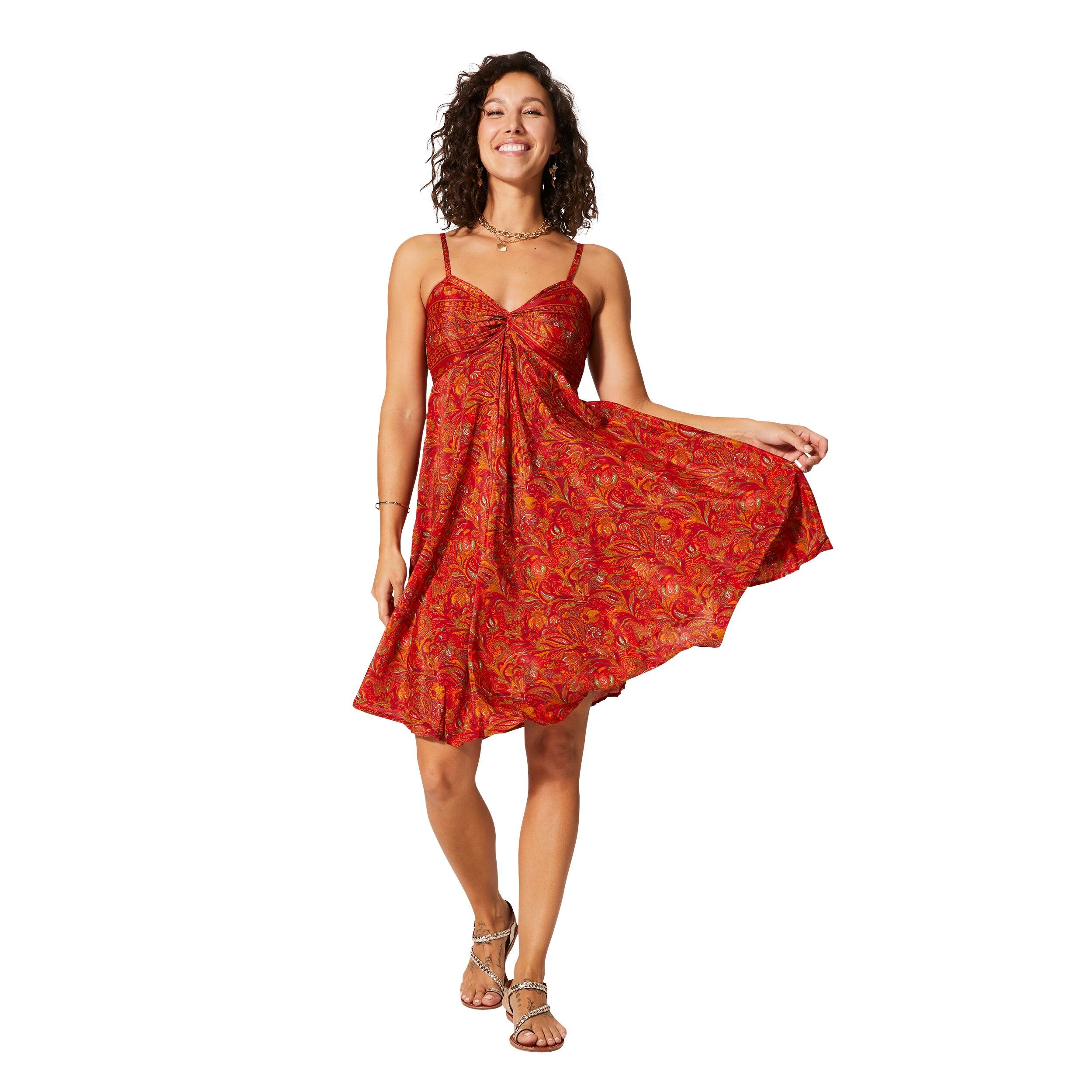 Short sleeveless summer dress MCRO0631F