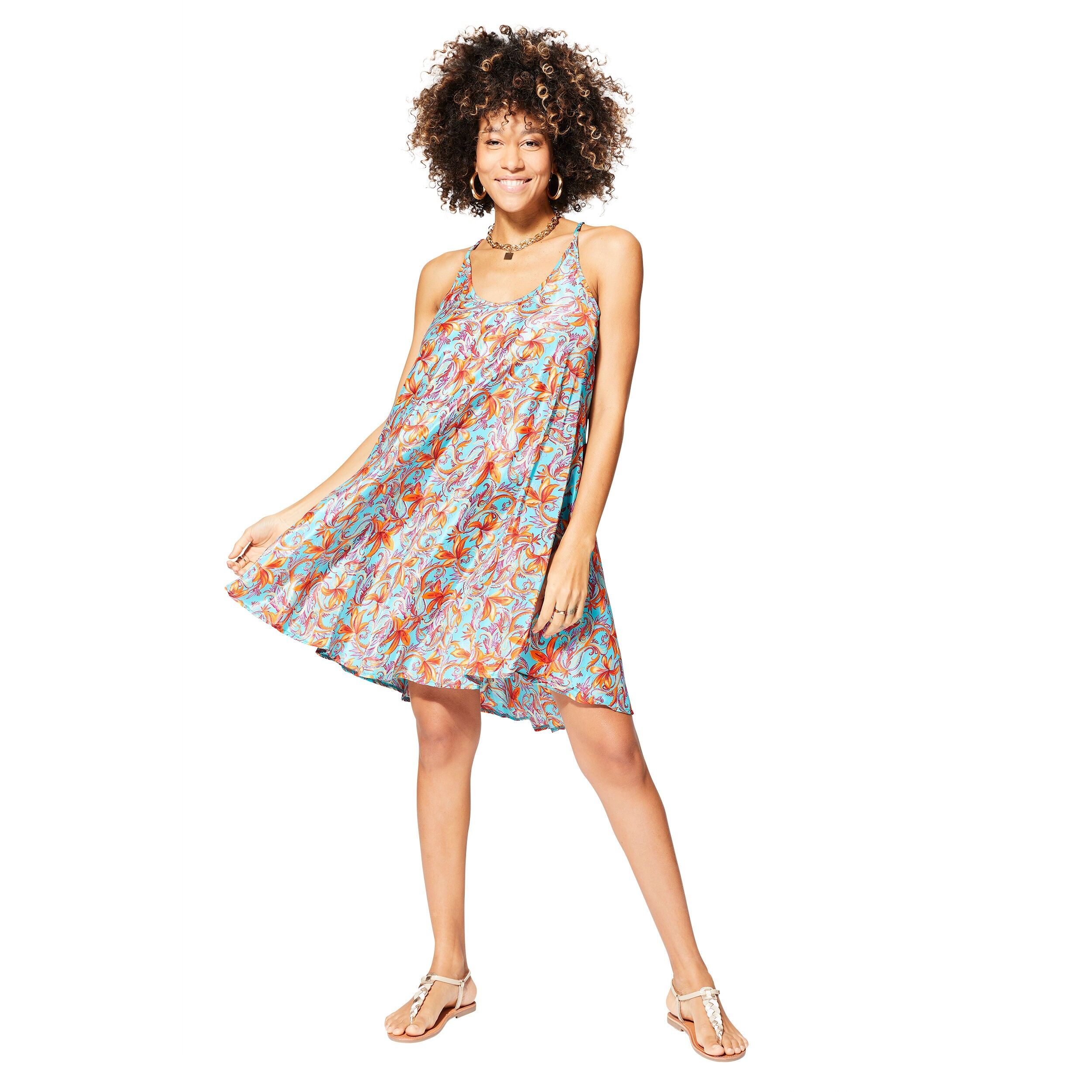 Short sleeveless summer dress MCRO0632G