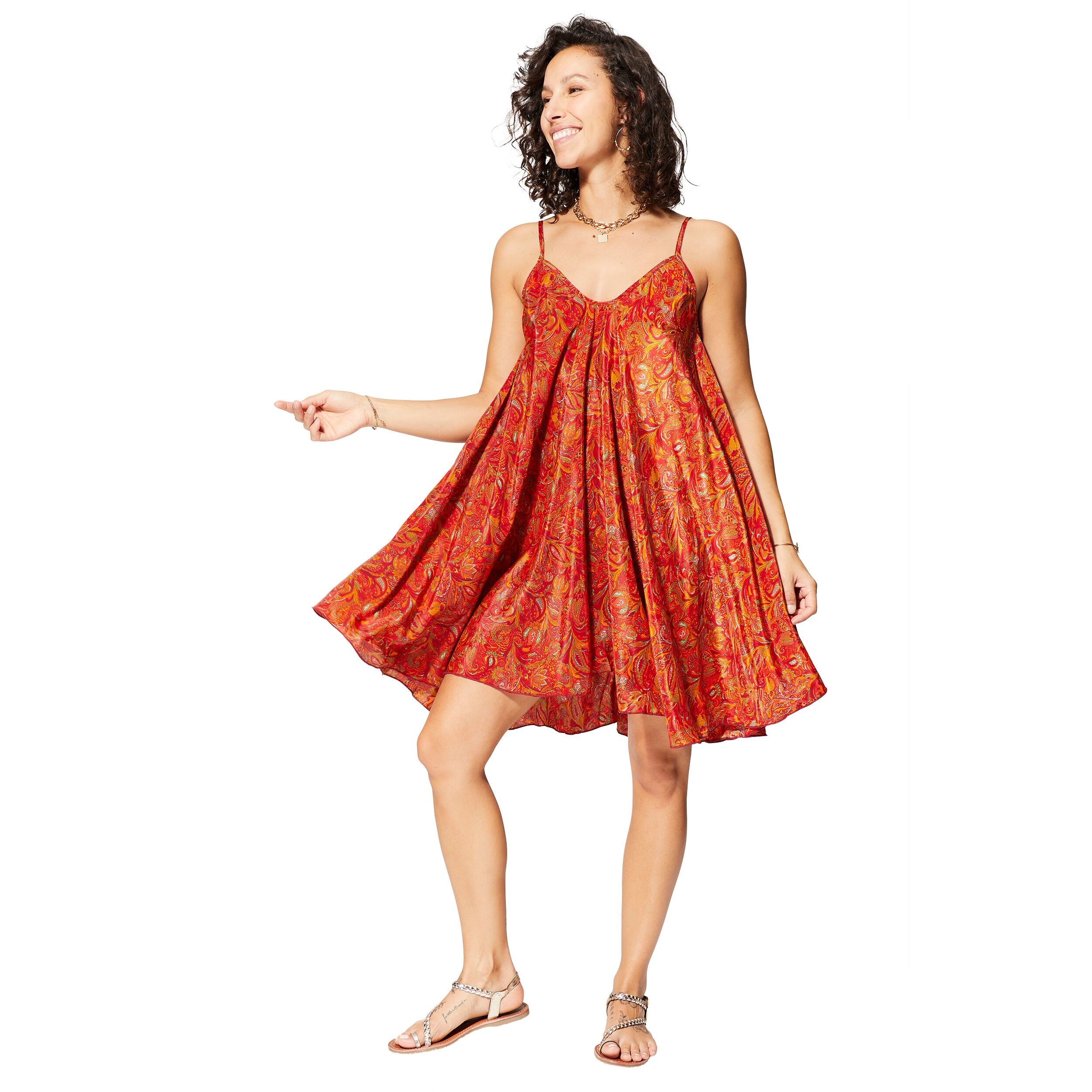 Short sleeveless summer dress MCRO0635A