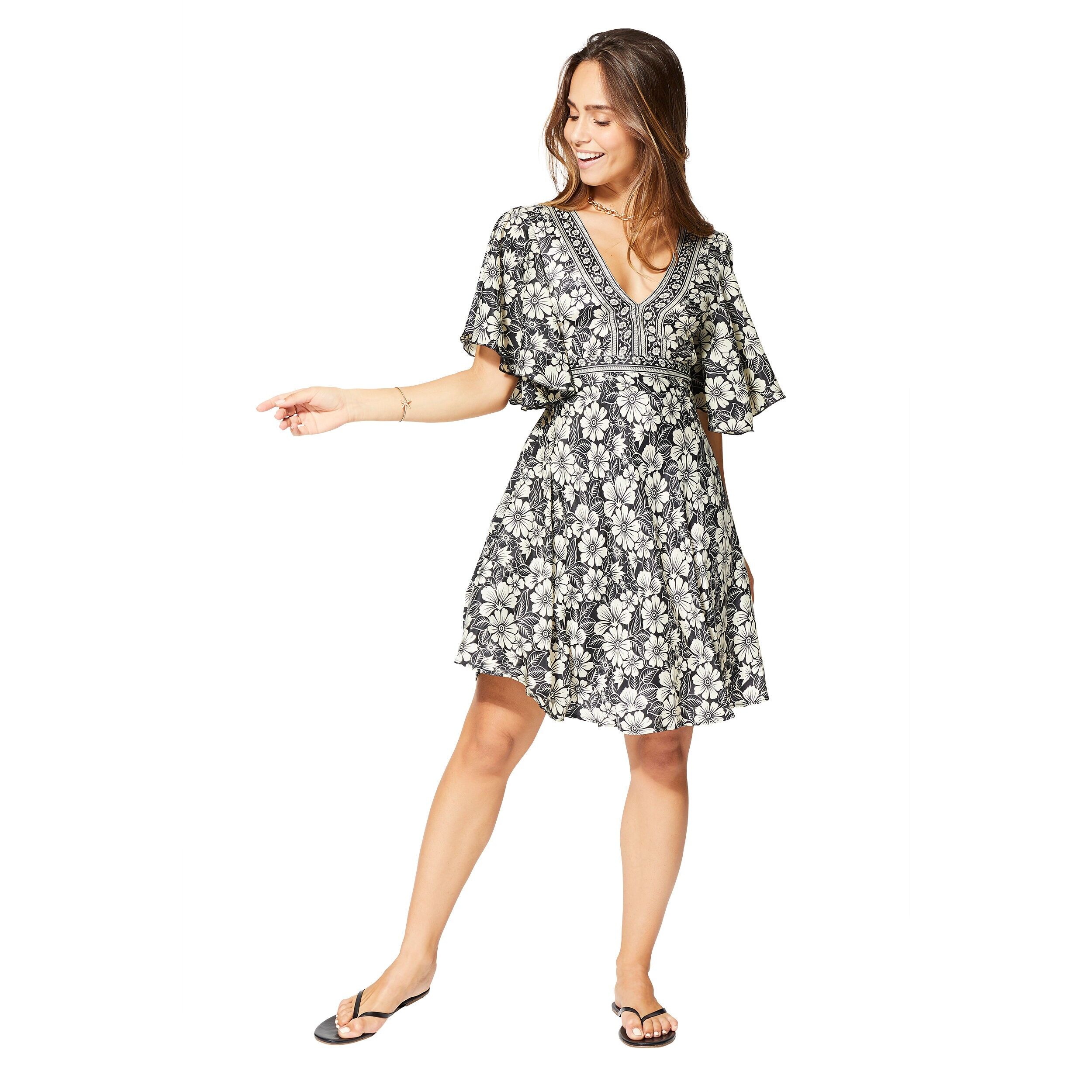 Abito estivo corto con maniche corte MCRO0640A