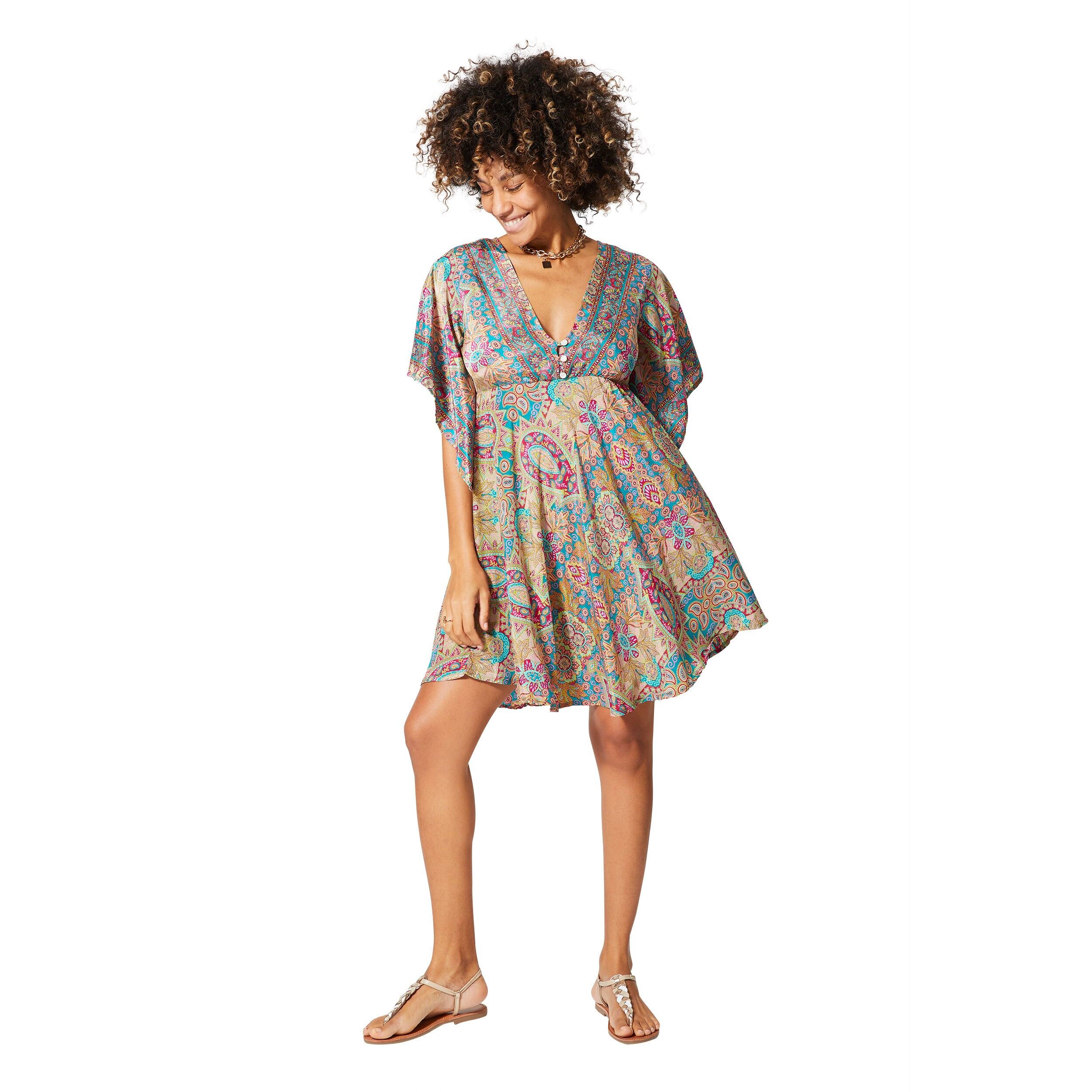 Abito estivo corto con maniche corte MCRO0641G