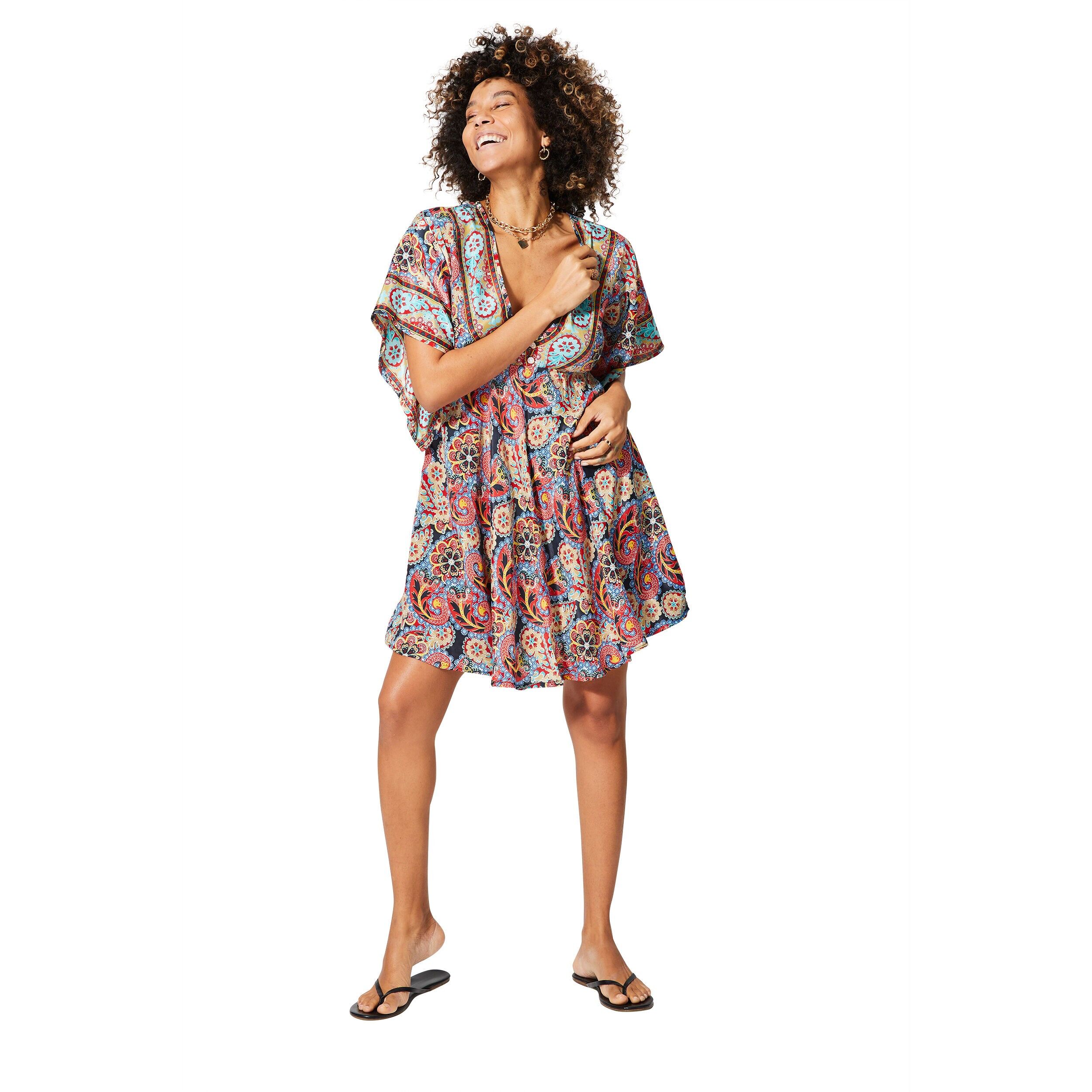 Abito estivo corto con maniche corte MCRO0641N