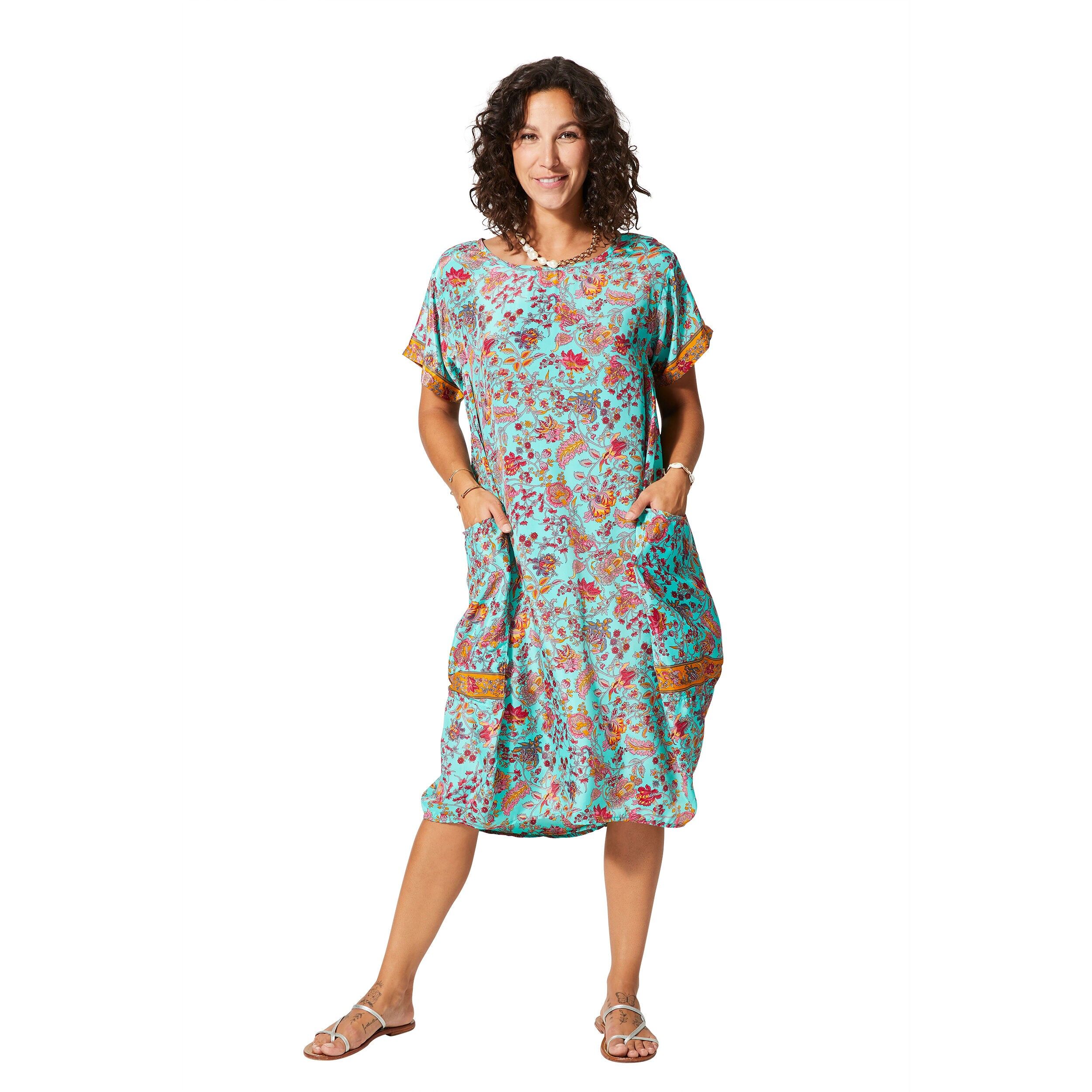 ROBE ÉTÉ MI-LONGUE MANCHES COURTES MCRO0650B